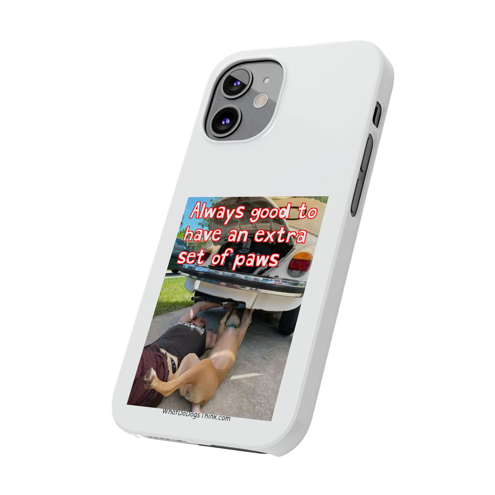 Extra Paws White Slim Phone Case