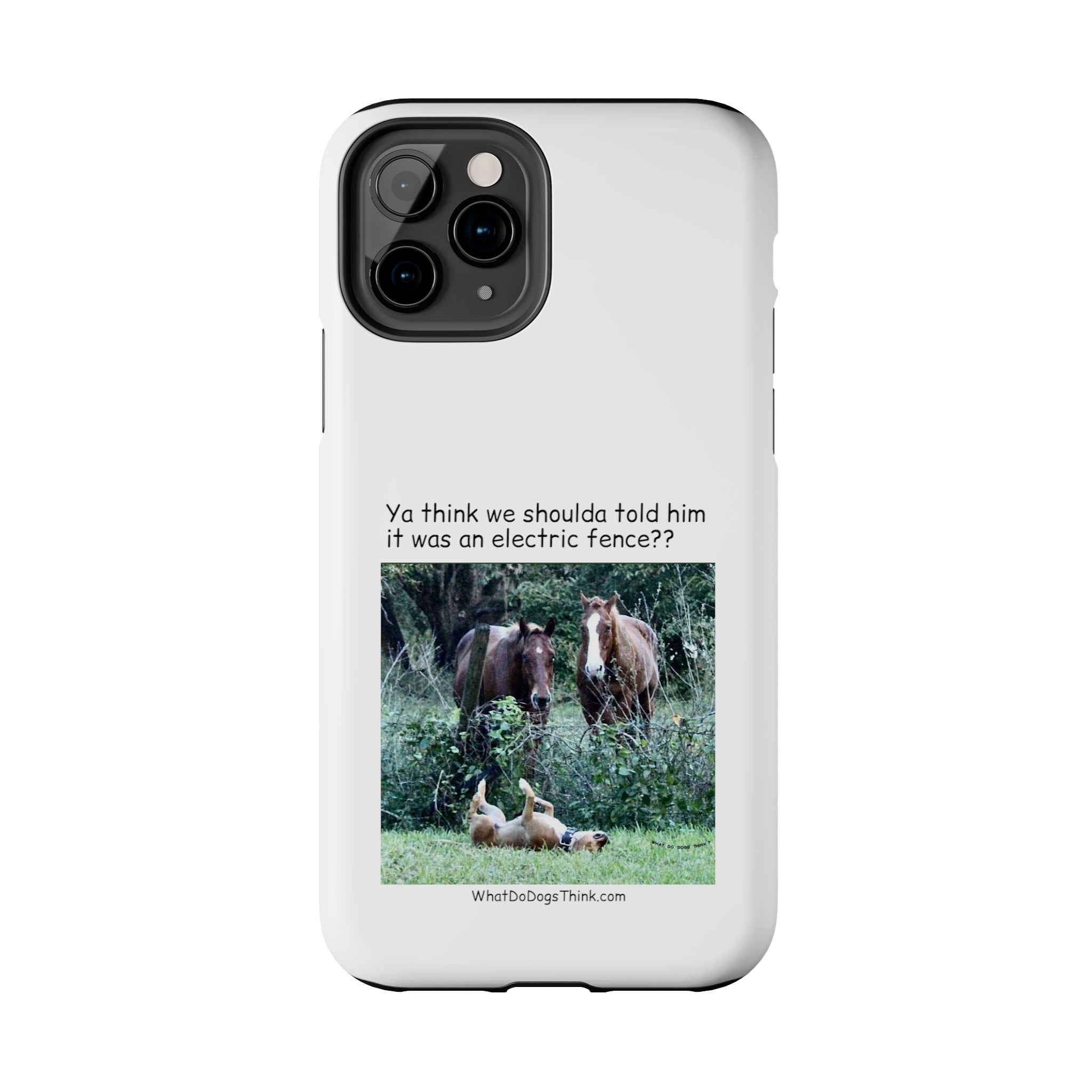 Electric Fence White Tough Phone Cases