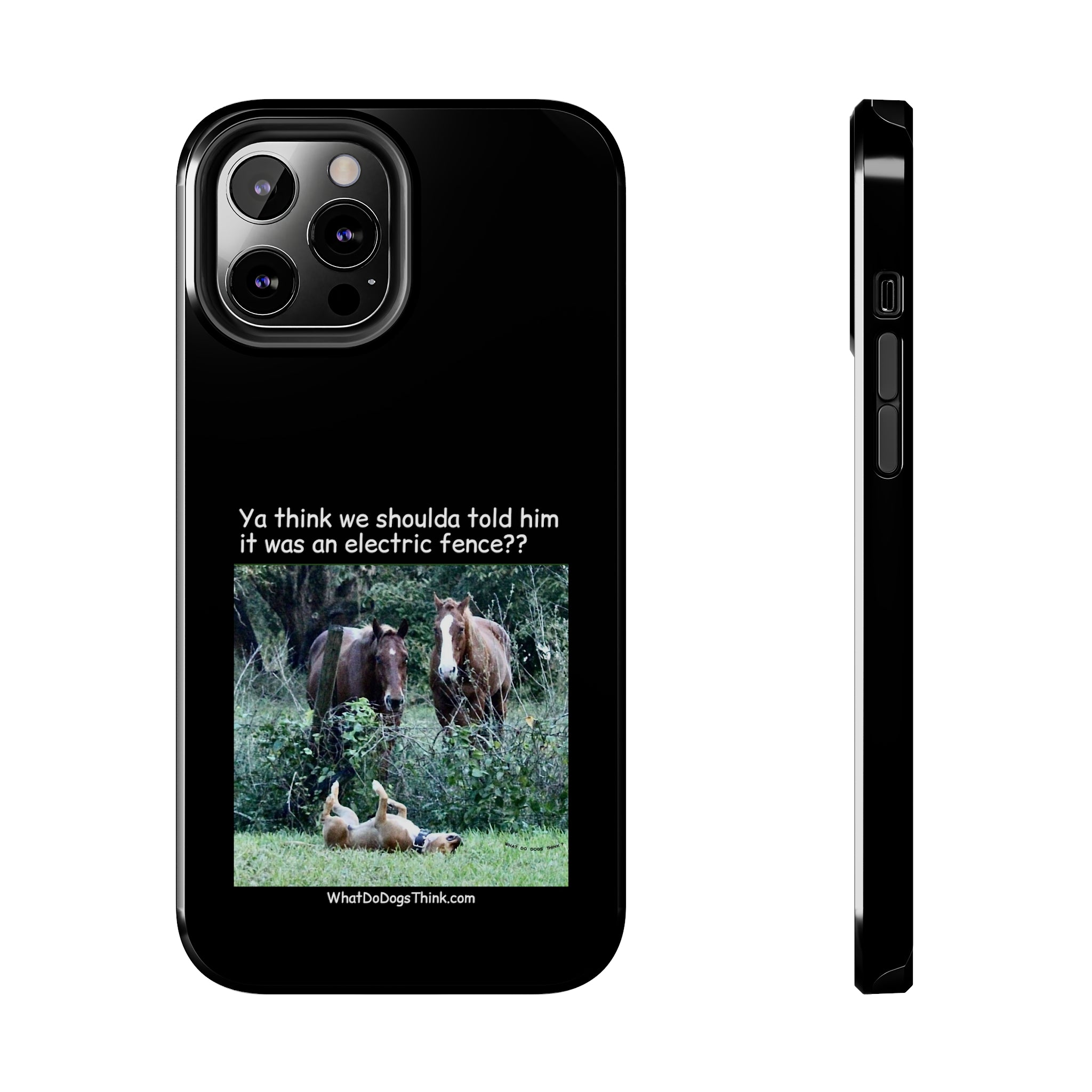 Electric Fence Black Tough Phone Cases