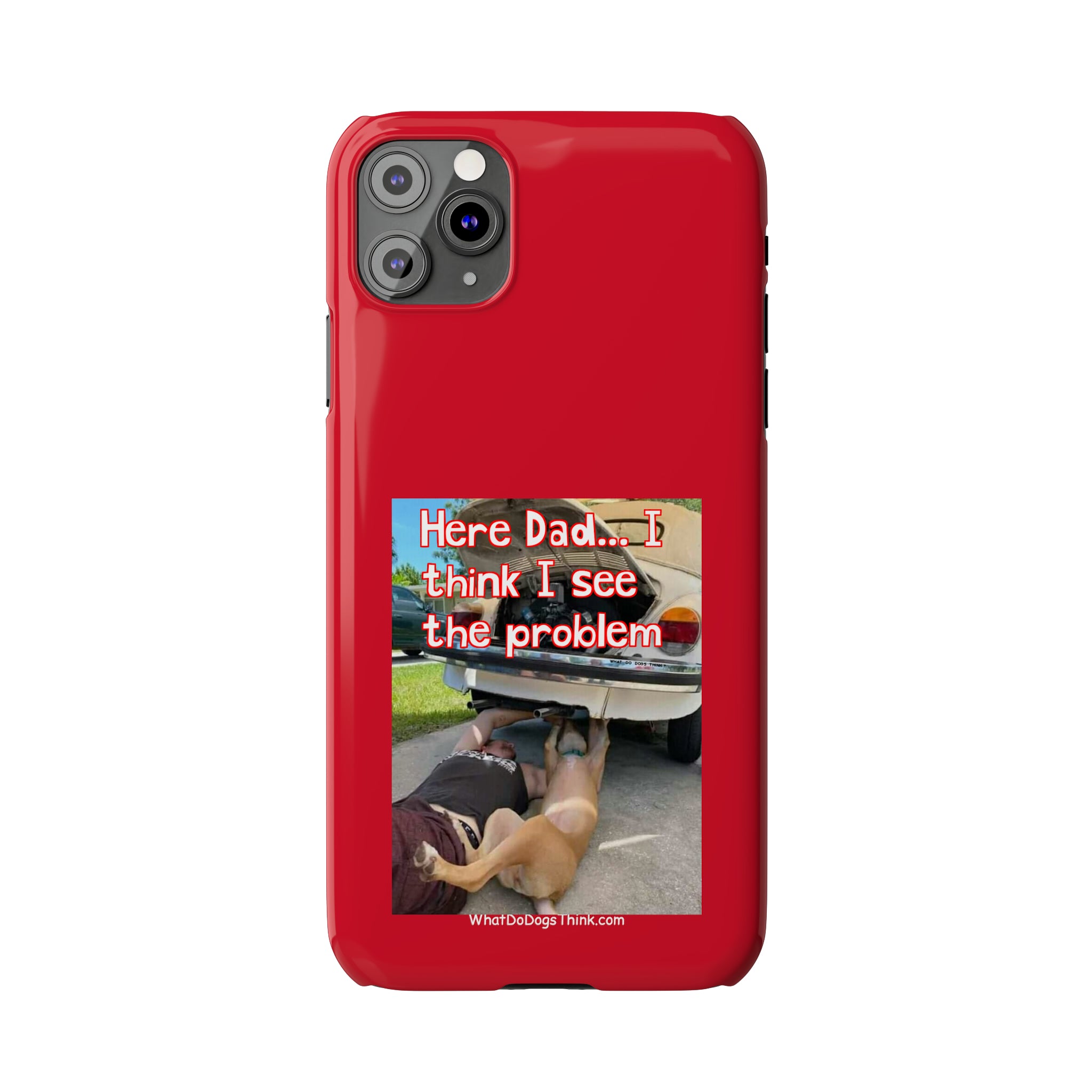 Here Dad Red Slim Phone Cases