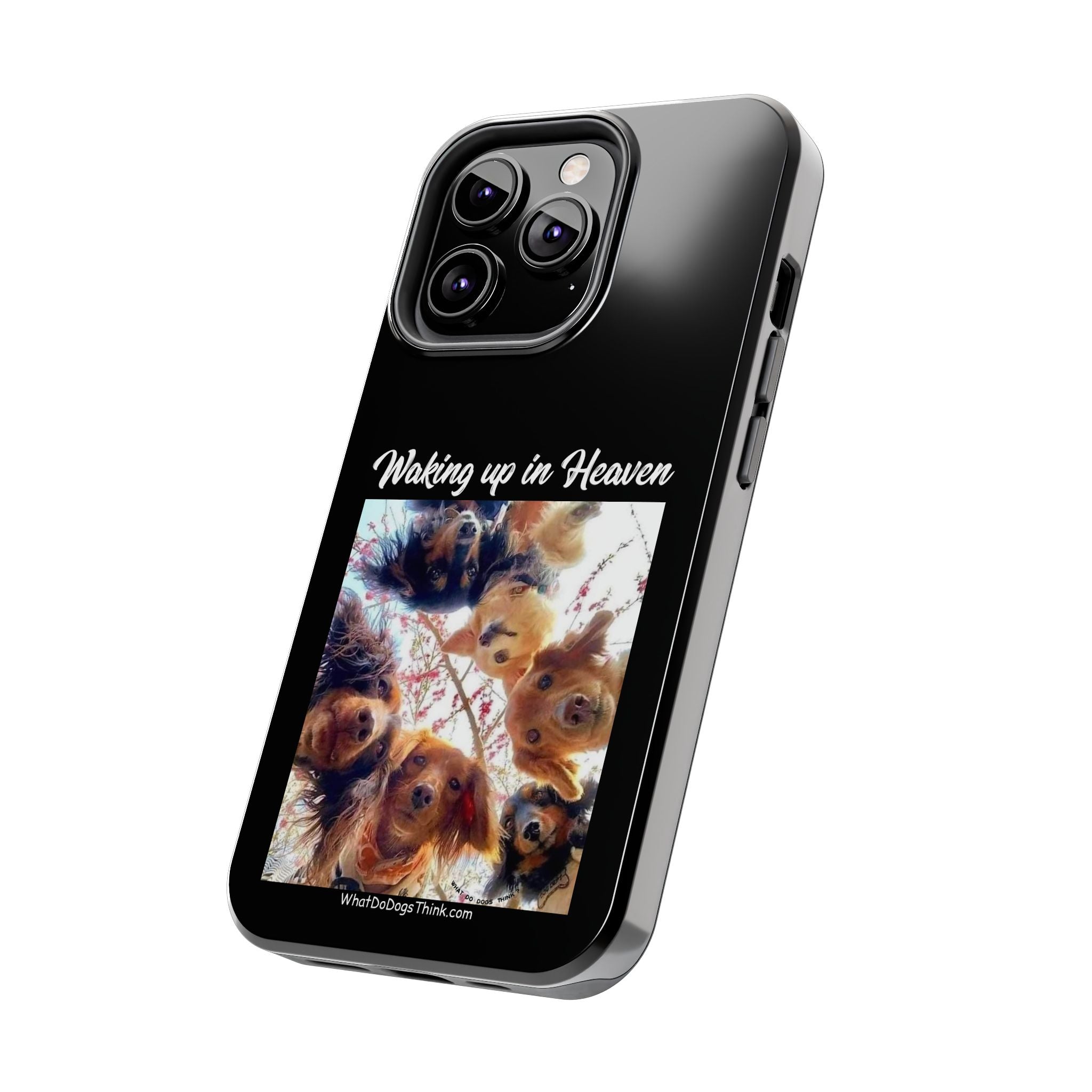 Waking Up in Heaven Black Tough Phone Cases