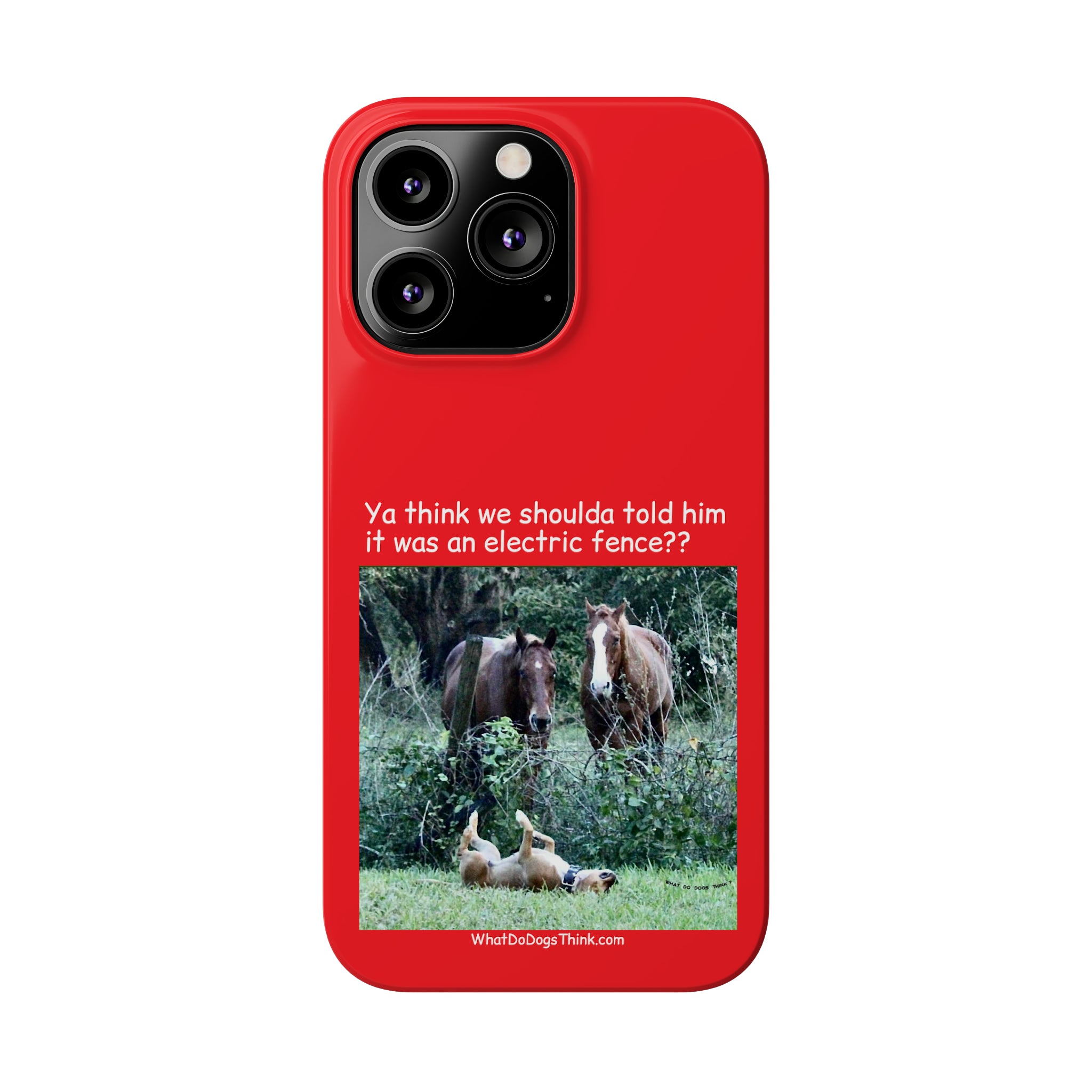 Electric Fence Red Slim Phone Case