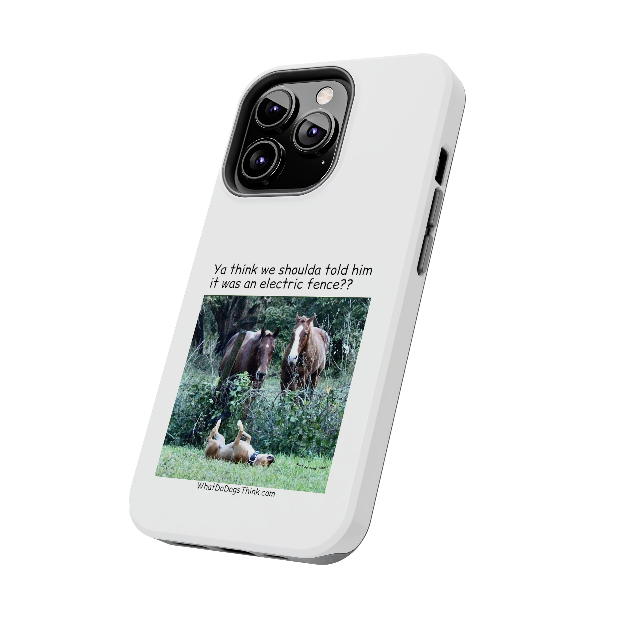 Electric Fence White Tough Phone Cases