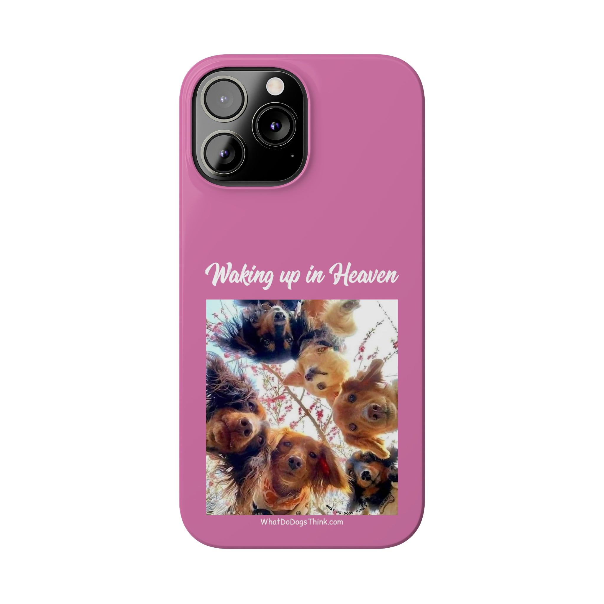Waking Up In Heaven Pink Slim Phone Cases
