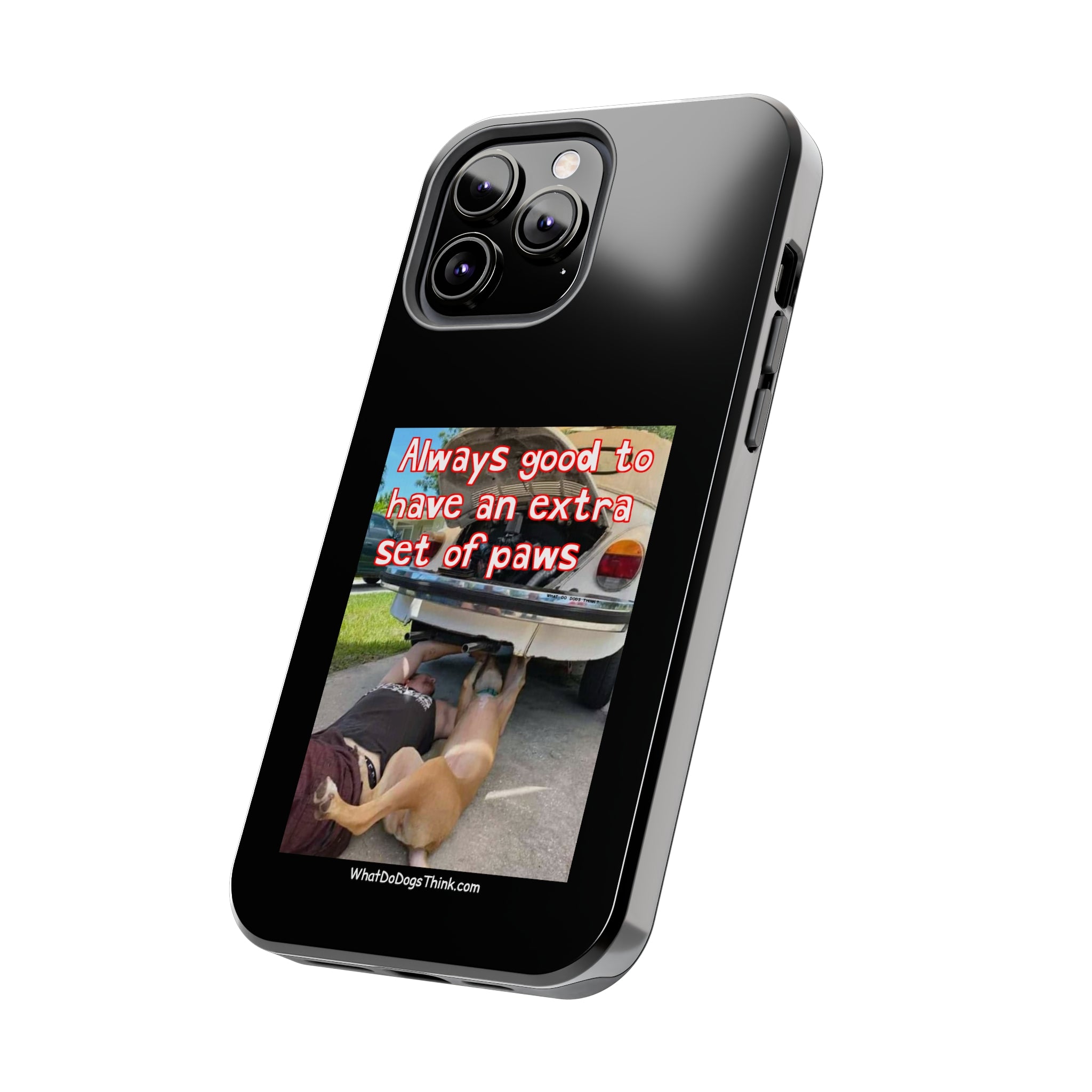 Extra Paw Black Tough Phone Cases