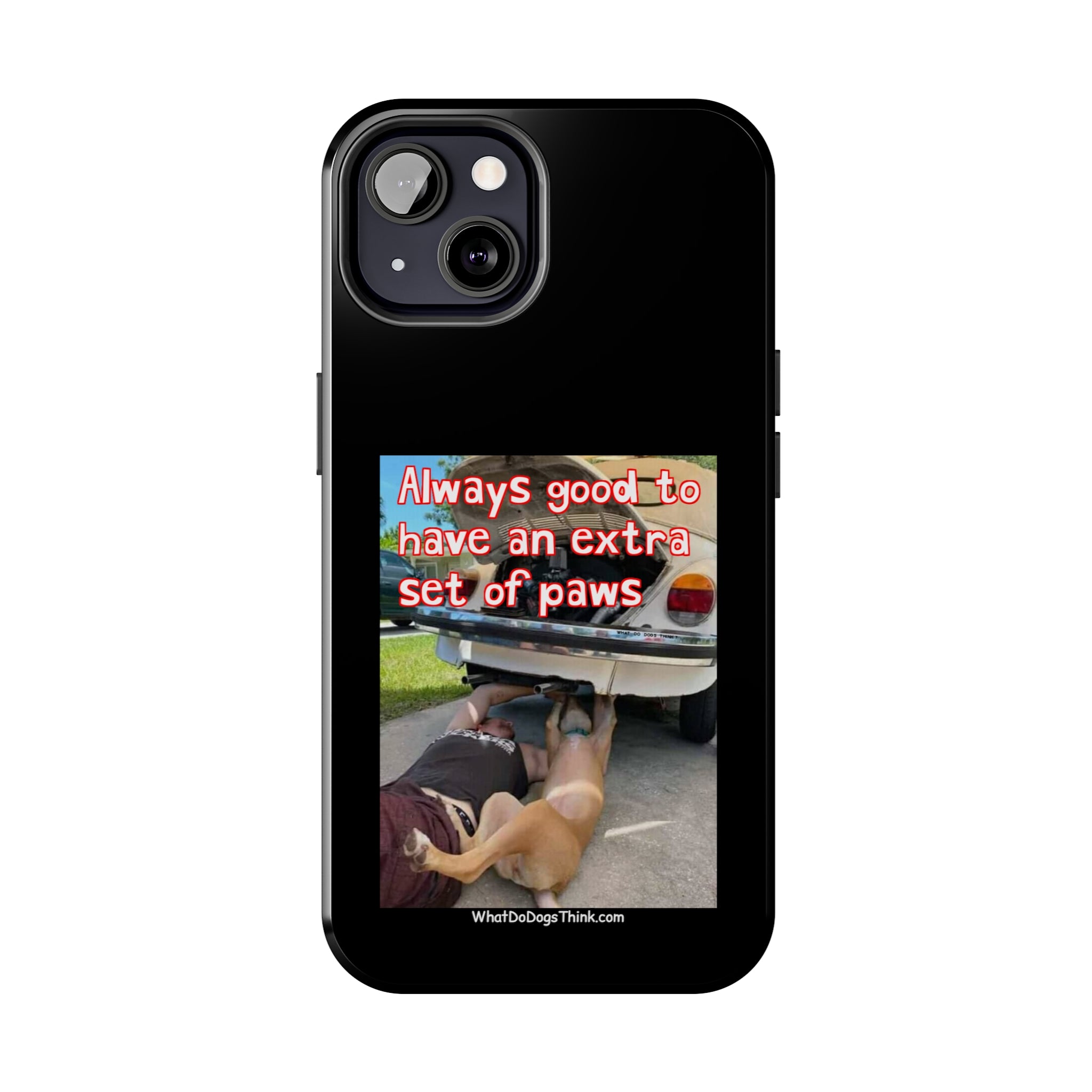 Extra Paw Black Tough Phone Cases