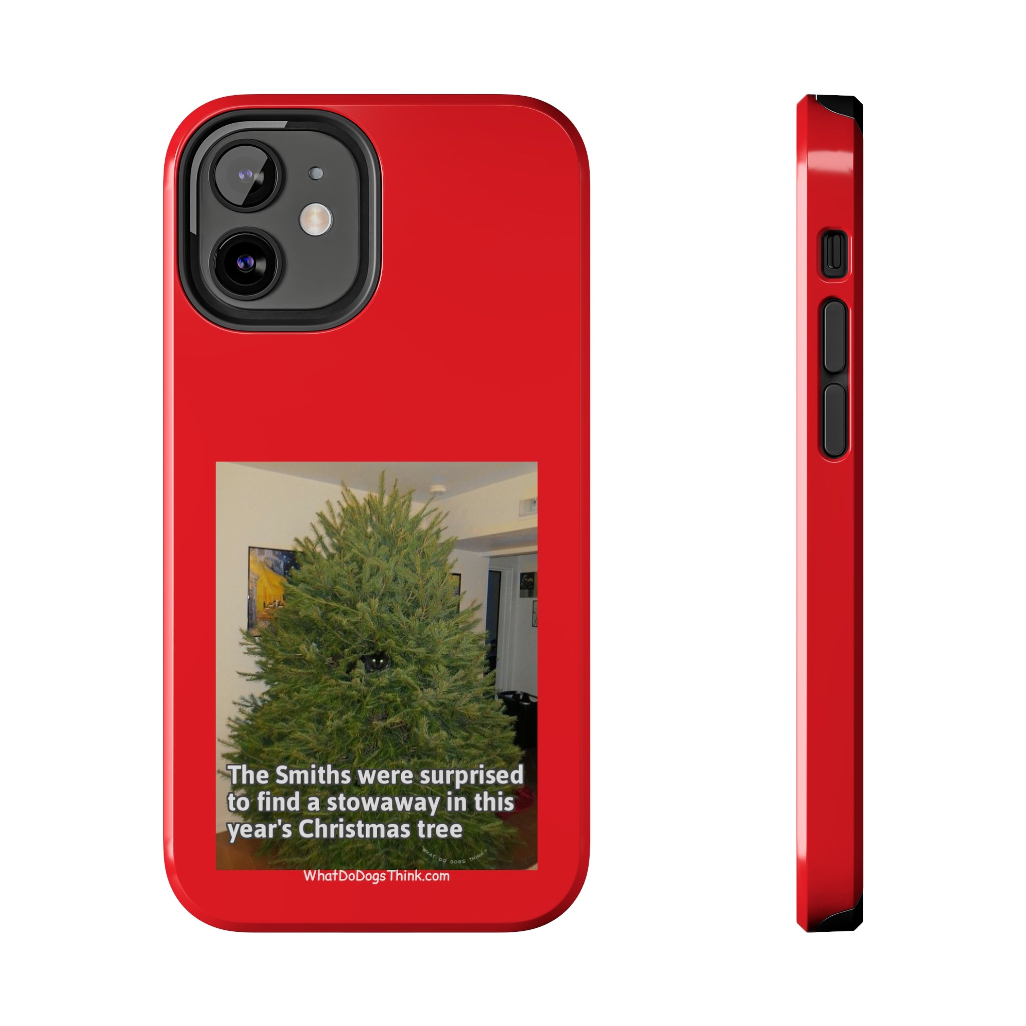 Stowaway Cat Red Tough Phone Cases