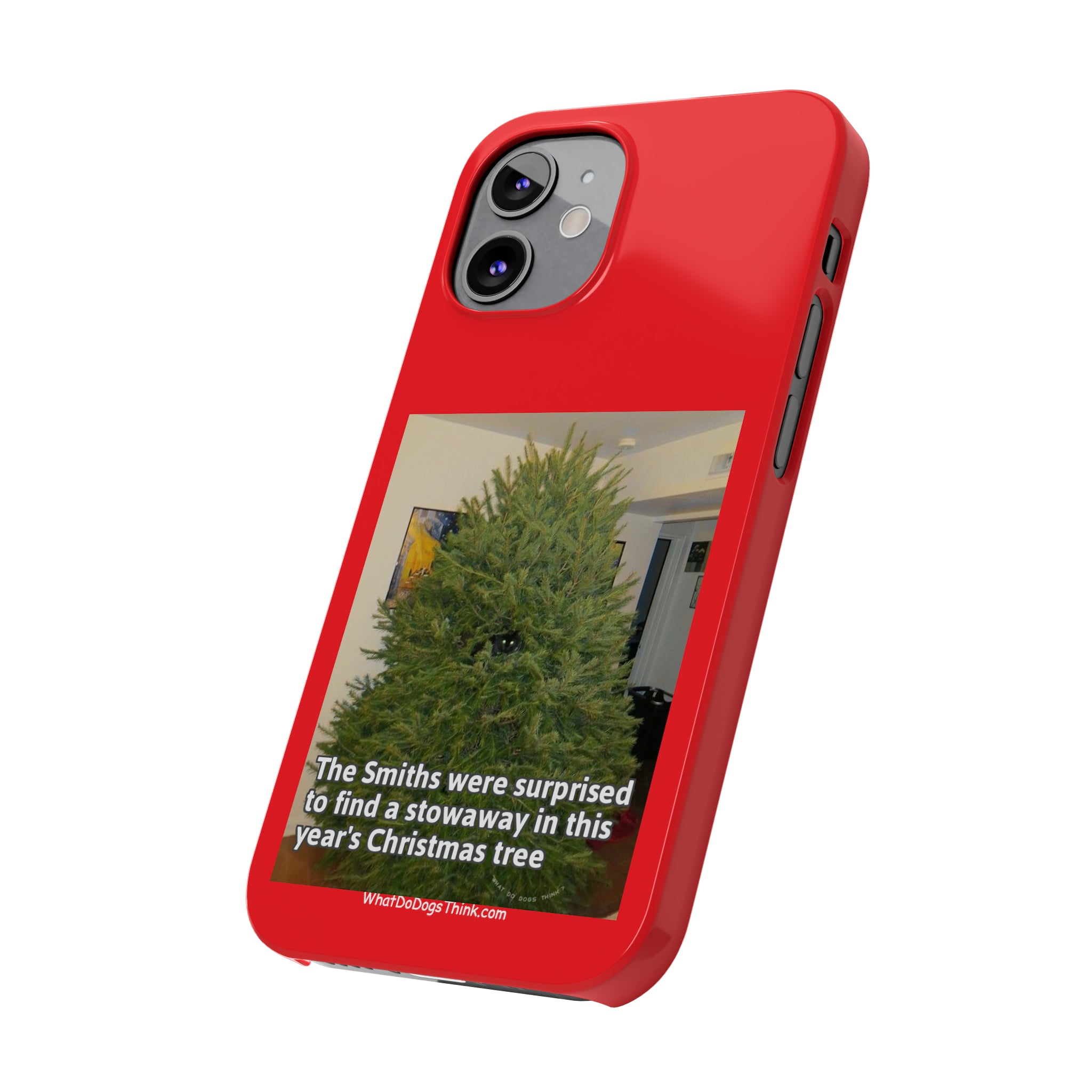 Stowaway Cat Red Slim Phone Case