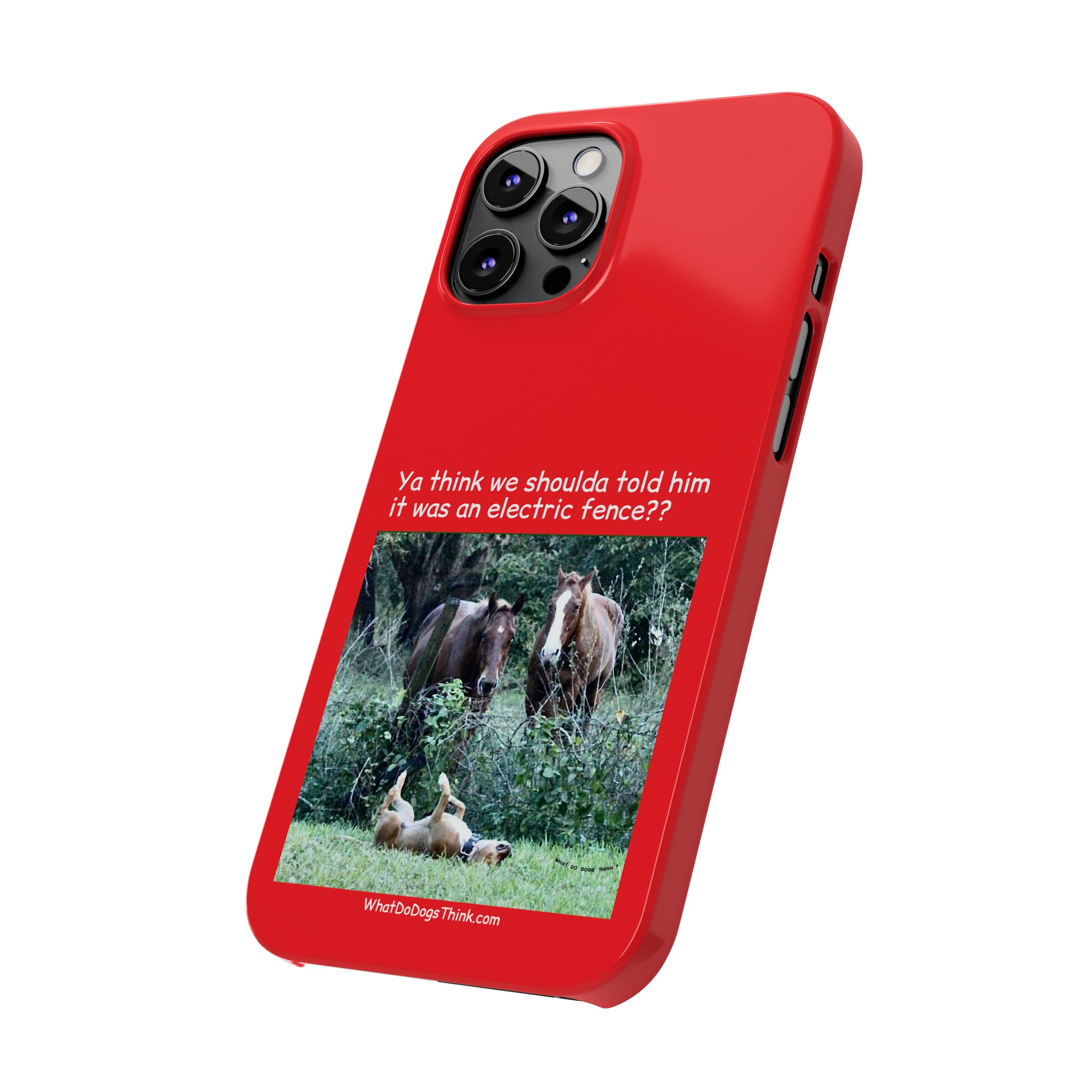 Electric Fence Red Slim Phone Case