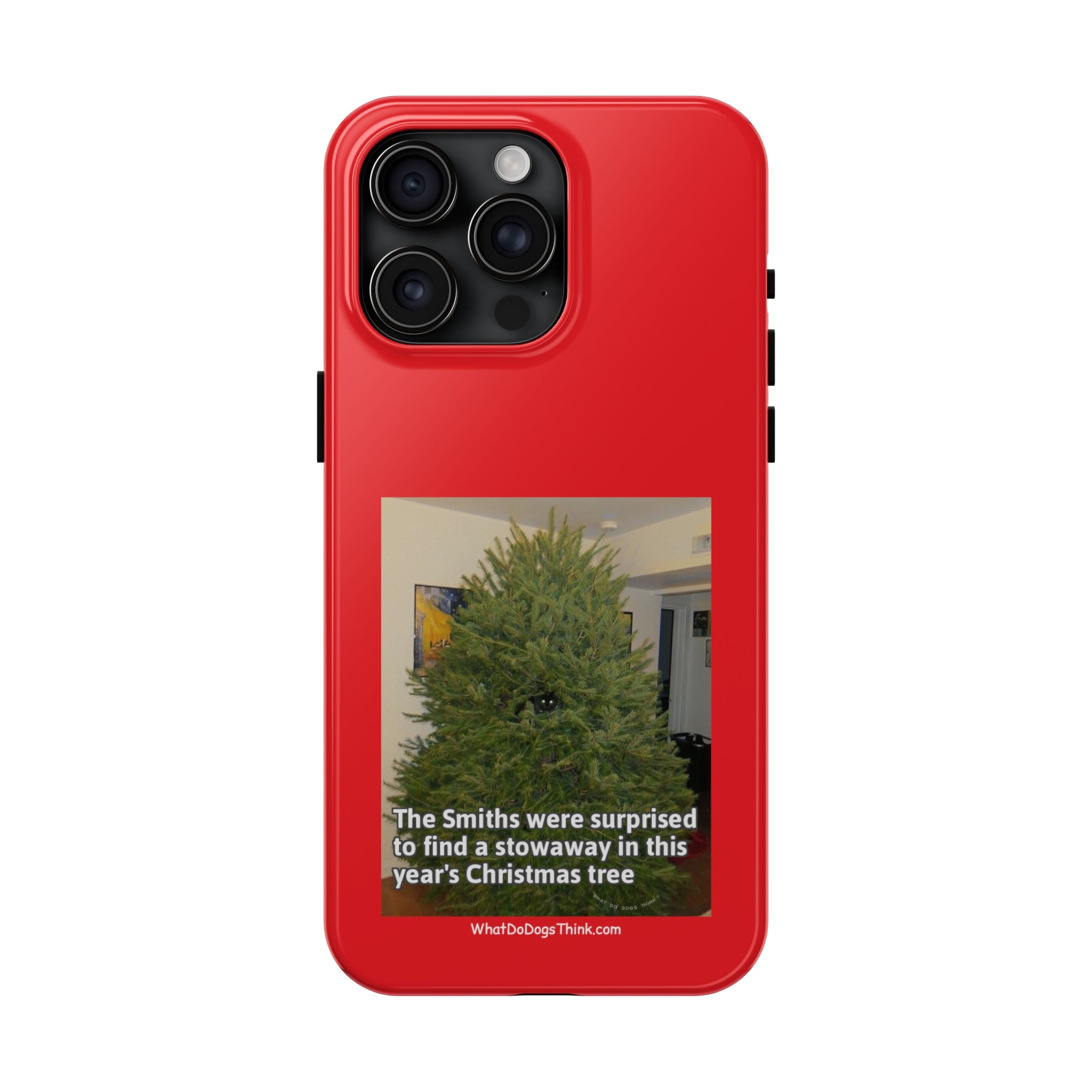 Stowaway Cat Red Tough Phone Cases