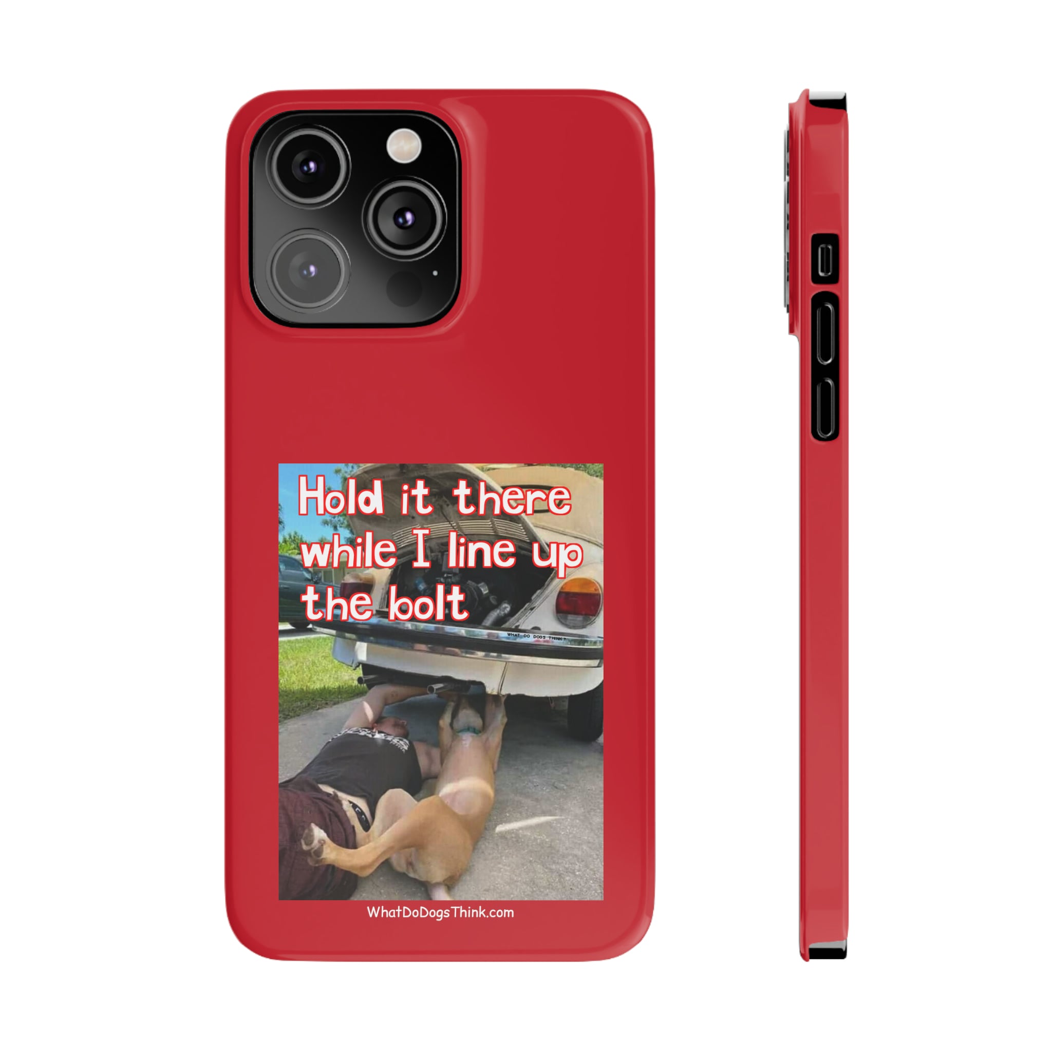 Hold It Red Slim Phone Cases