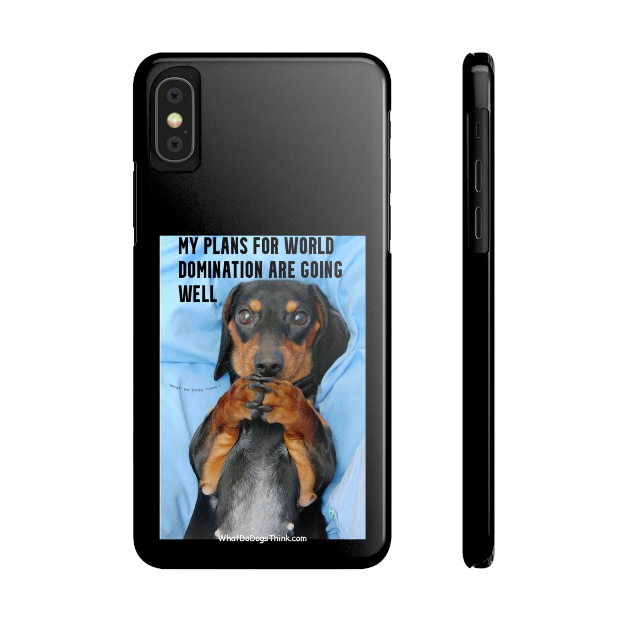 World Domination Black Slim Phone Cases