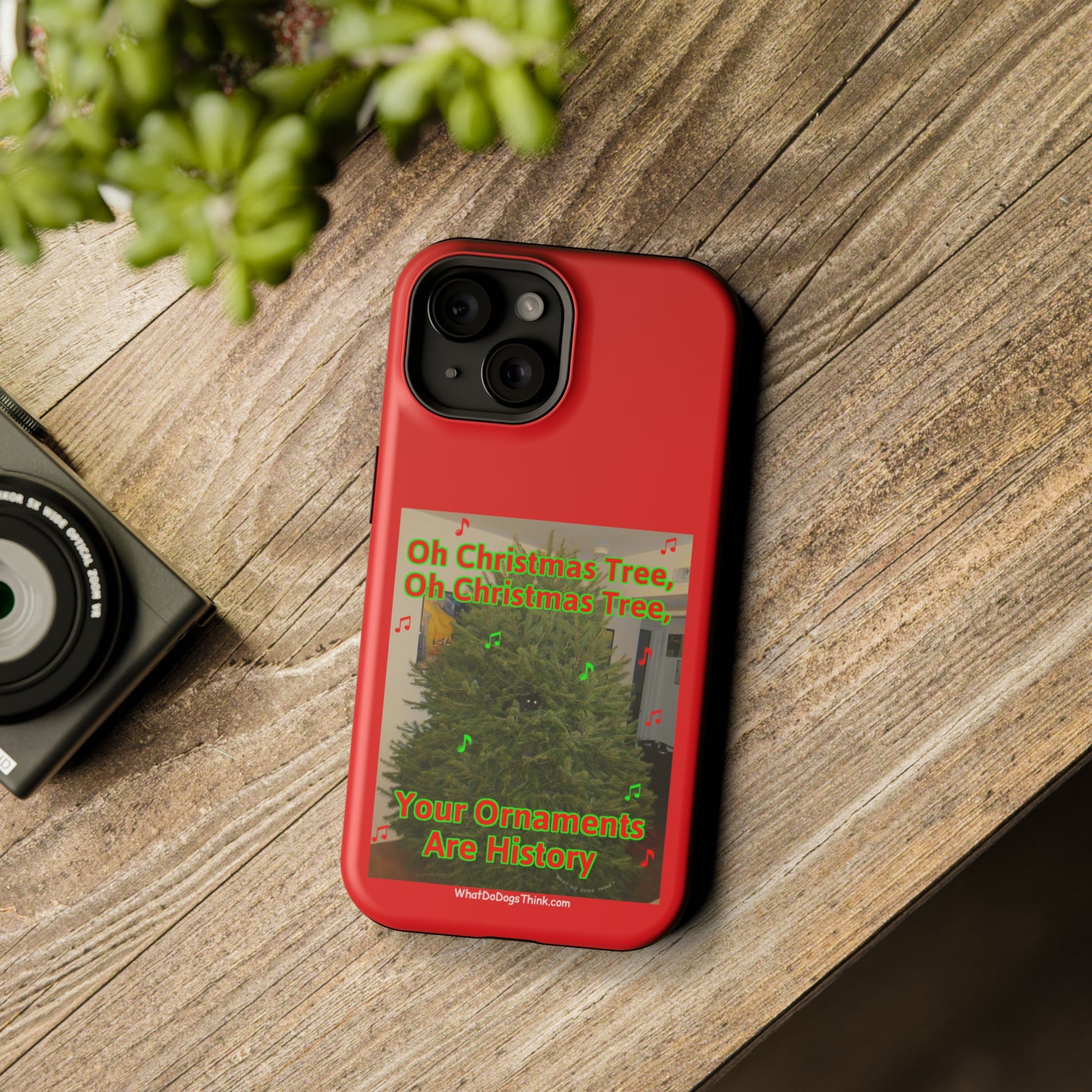 Christmas Tree Cat Red MagSafe Tough Case