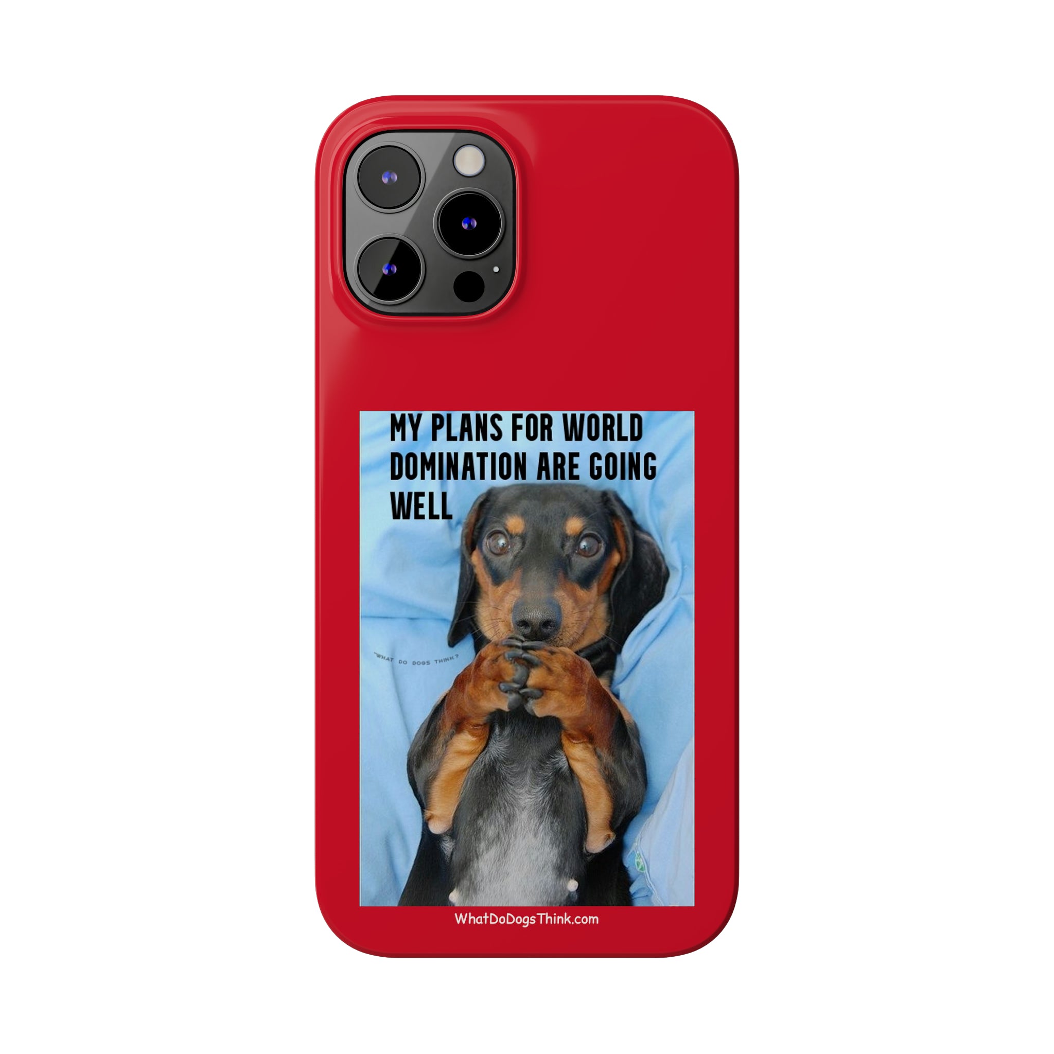 World Domination Red Slim Phone Cases