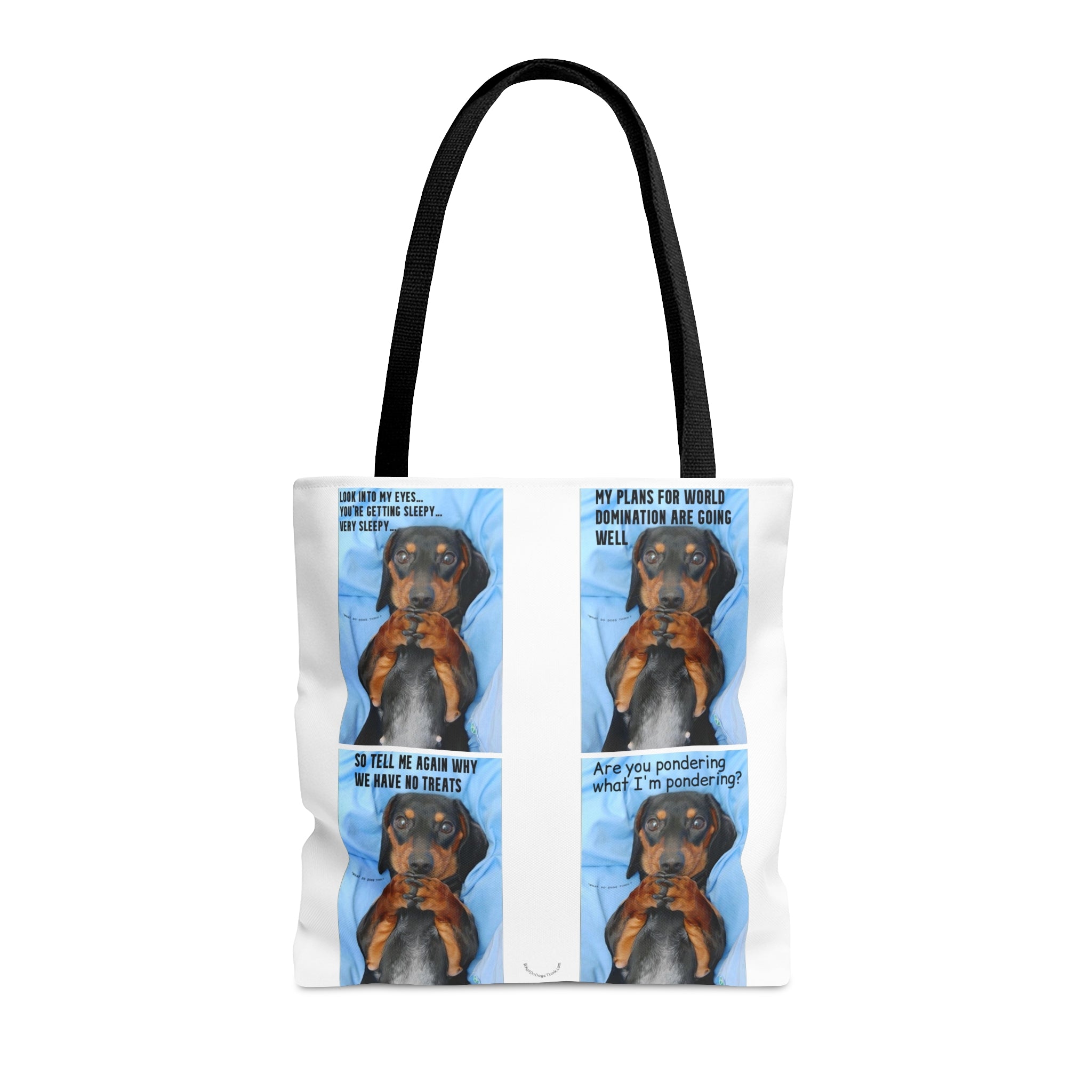 Devious Dachshund White Premium Tote Bag
