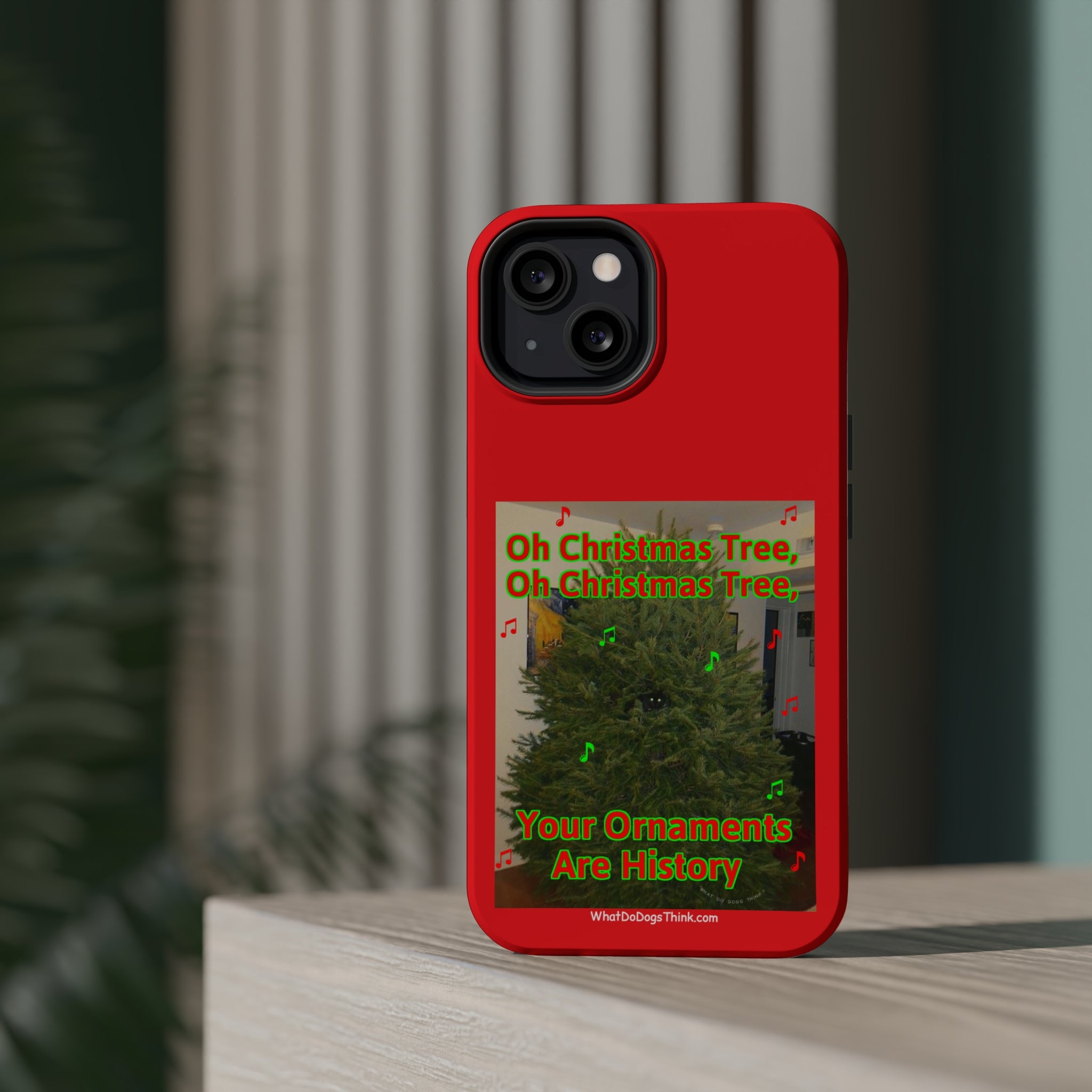 Christmas Tree Cat Red MagSafe Tough Case