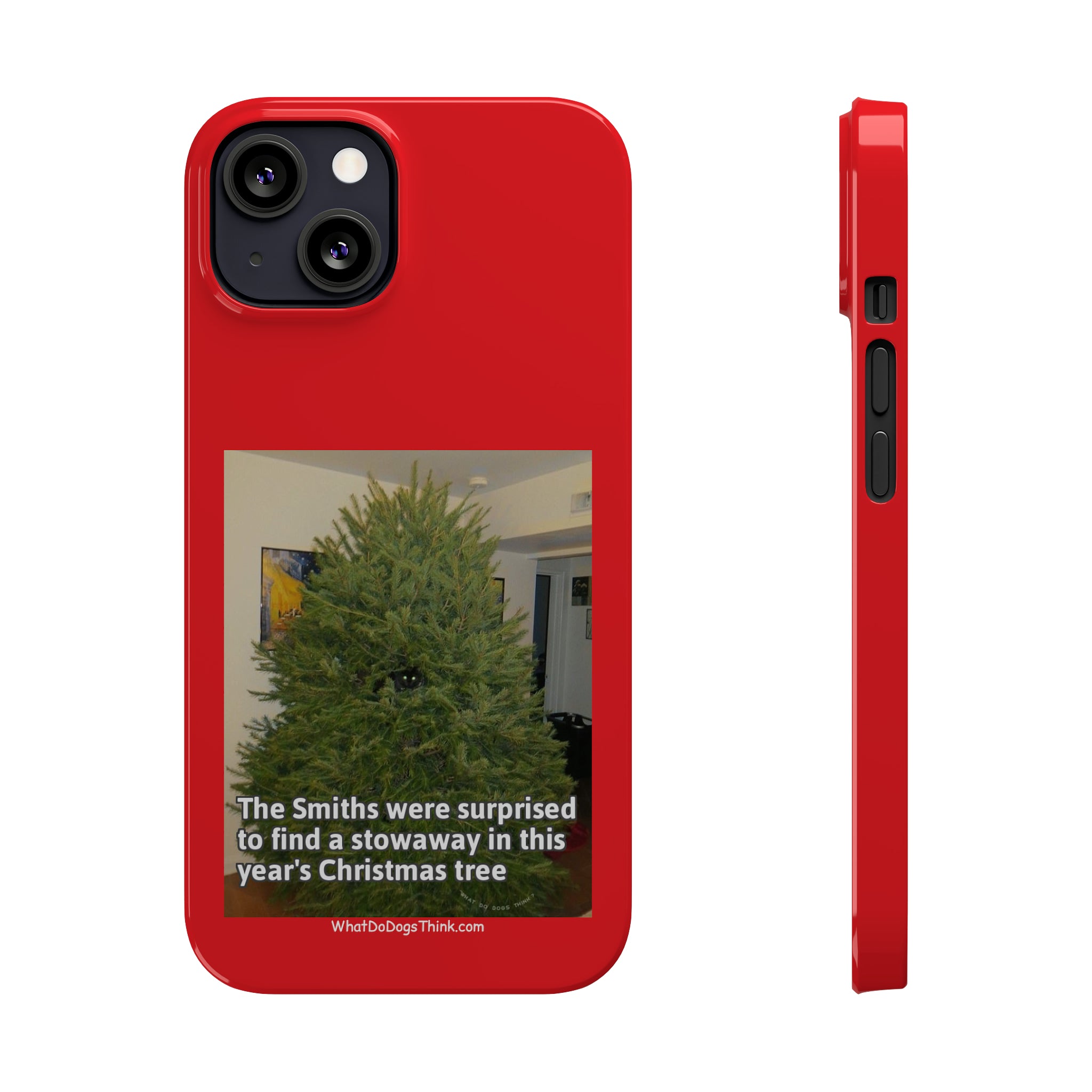 Stowaway Cat Red Slim Phone Case