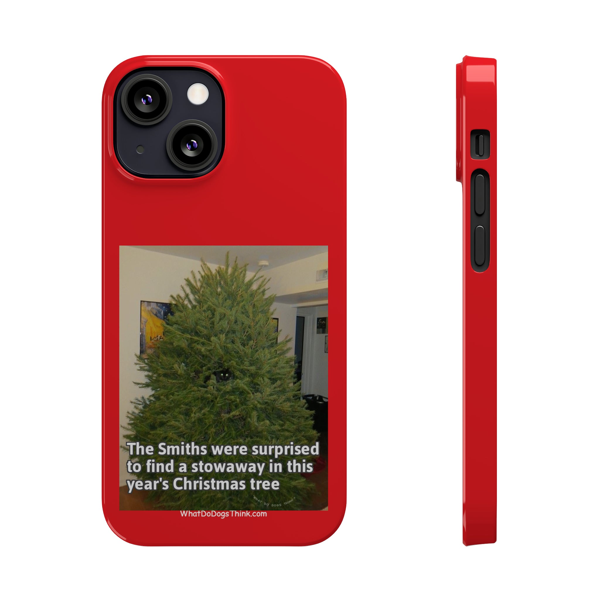 Stowaway Cat Red Slim Phone Case