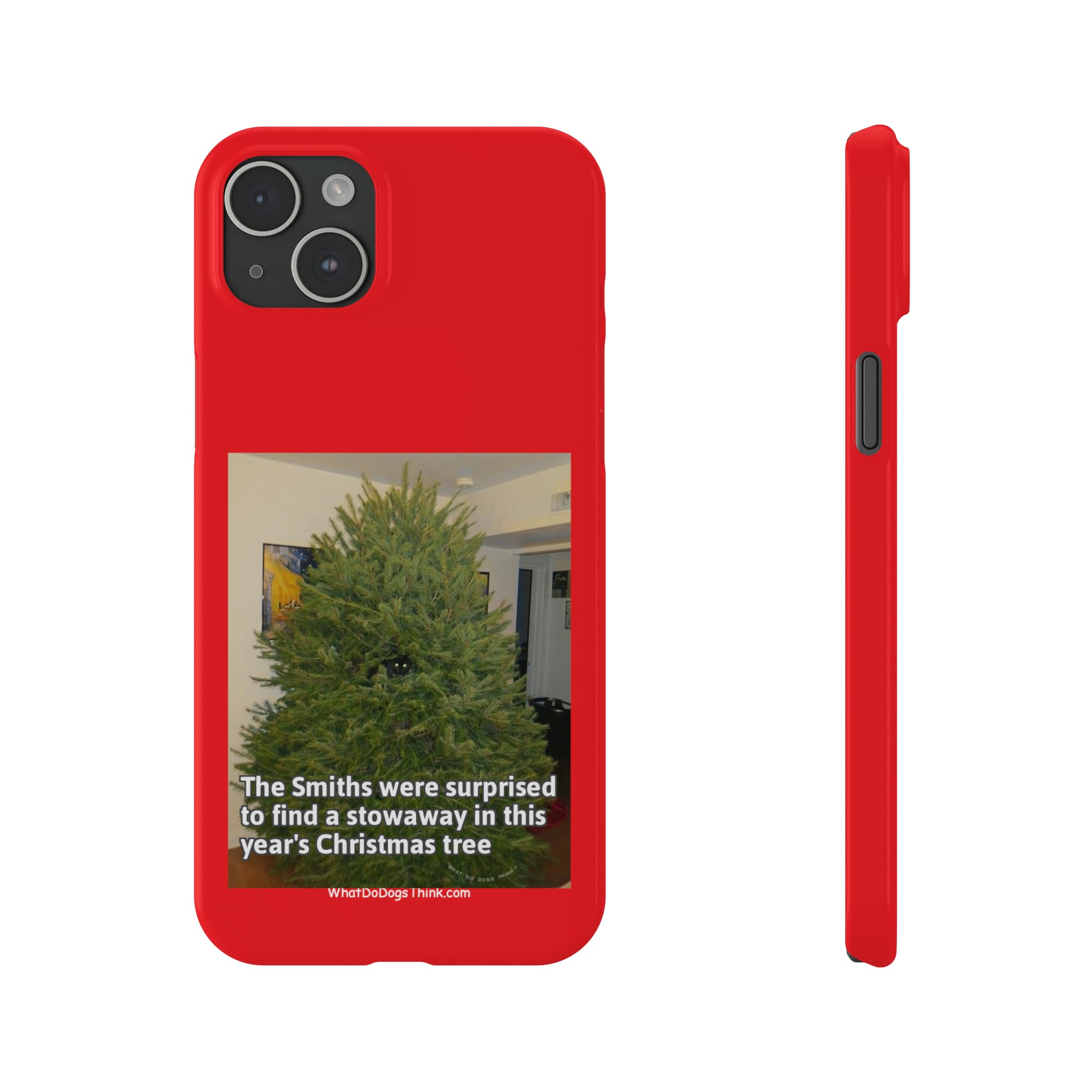 Stowaway Cat Red Slim Phone Case