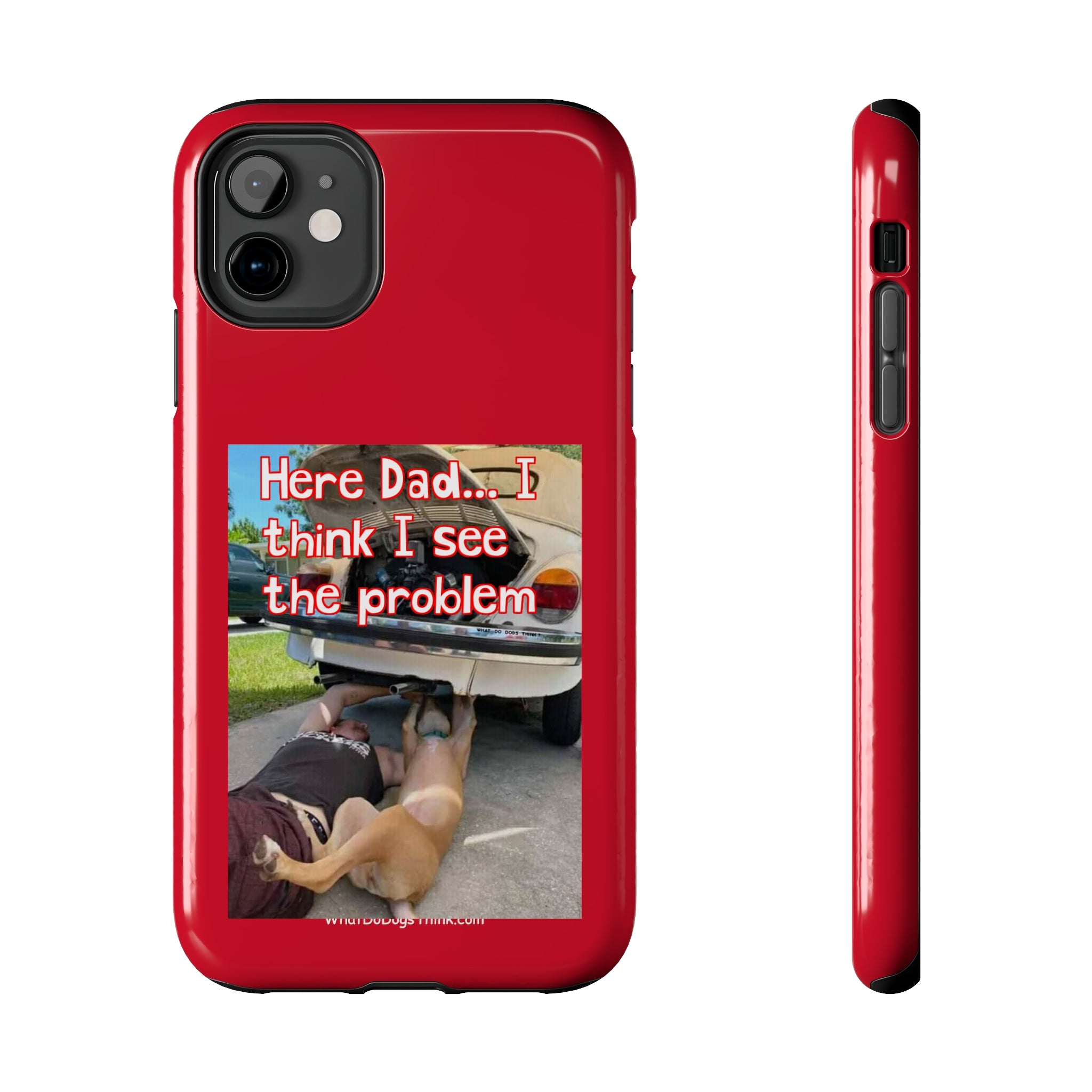 Here Dad Red Tough Phone Cases