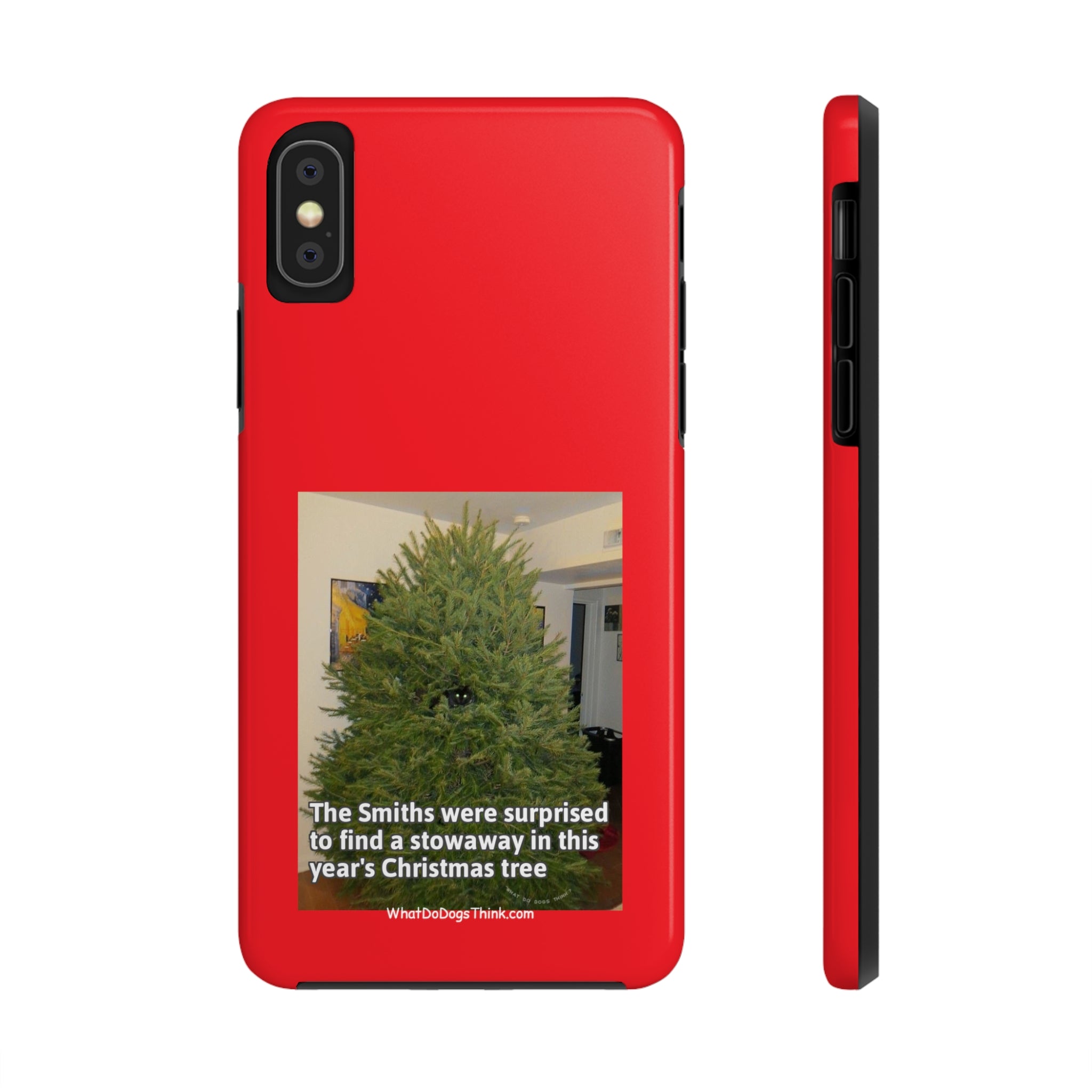 Stowaway Cat Red Tough Phone Cases