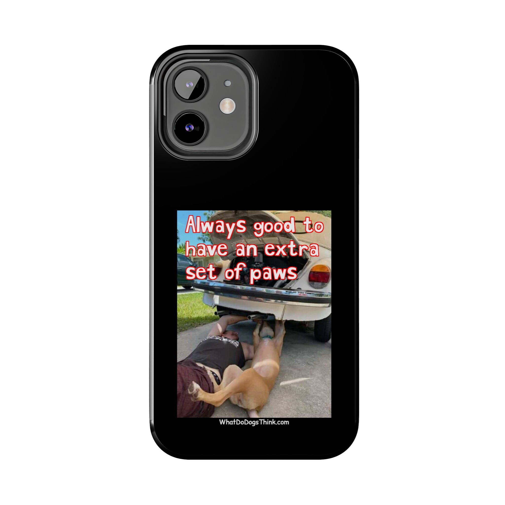 Extra Paw Black Tough Phone Cases