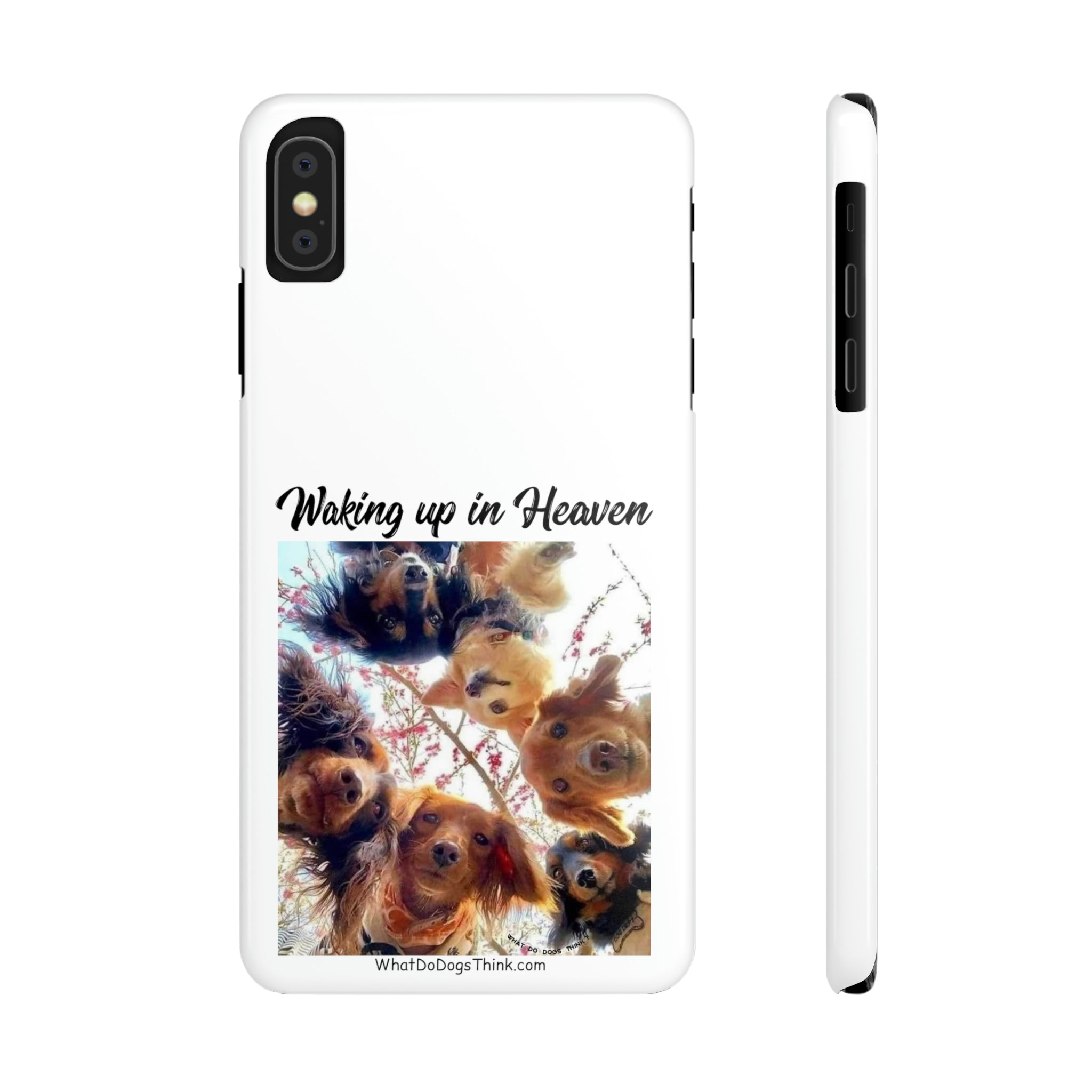 Waking Up In Heaven White Slim Phone Cases