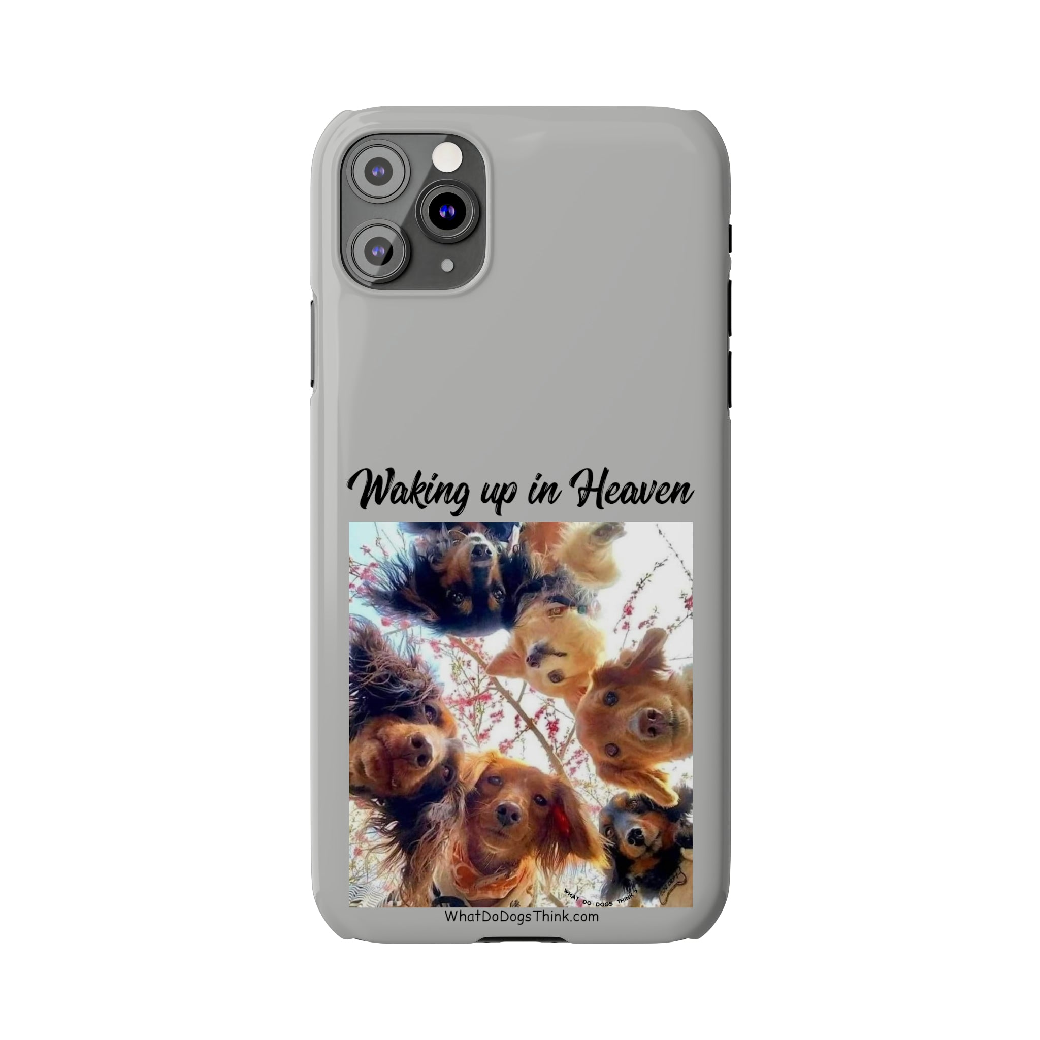 Waking Up In Heaven Grey Slim Phone Cases