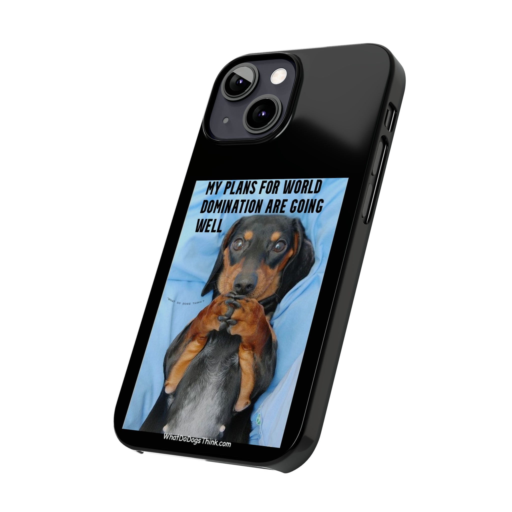 World Domination Black Slim Phone Cases