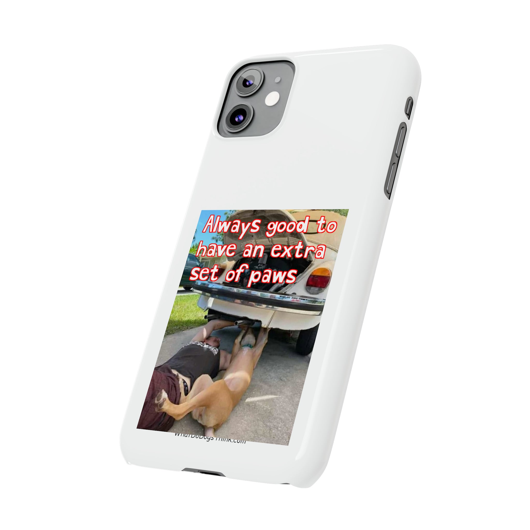 Extra Paws White Slim Phone Case