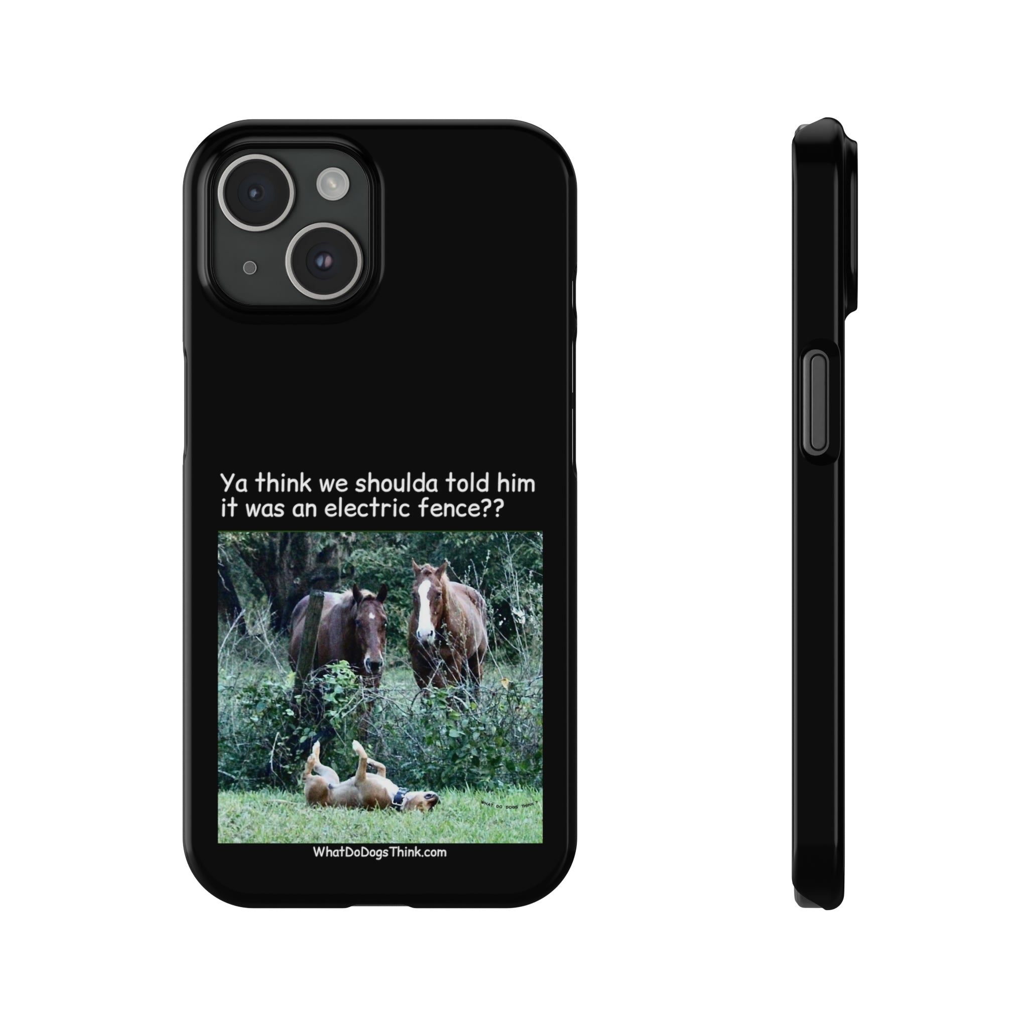 Electric Fence Black Slim Phone Case