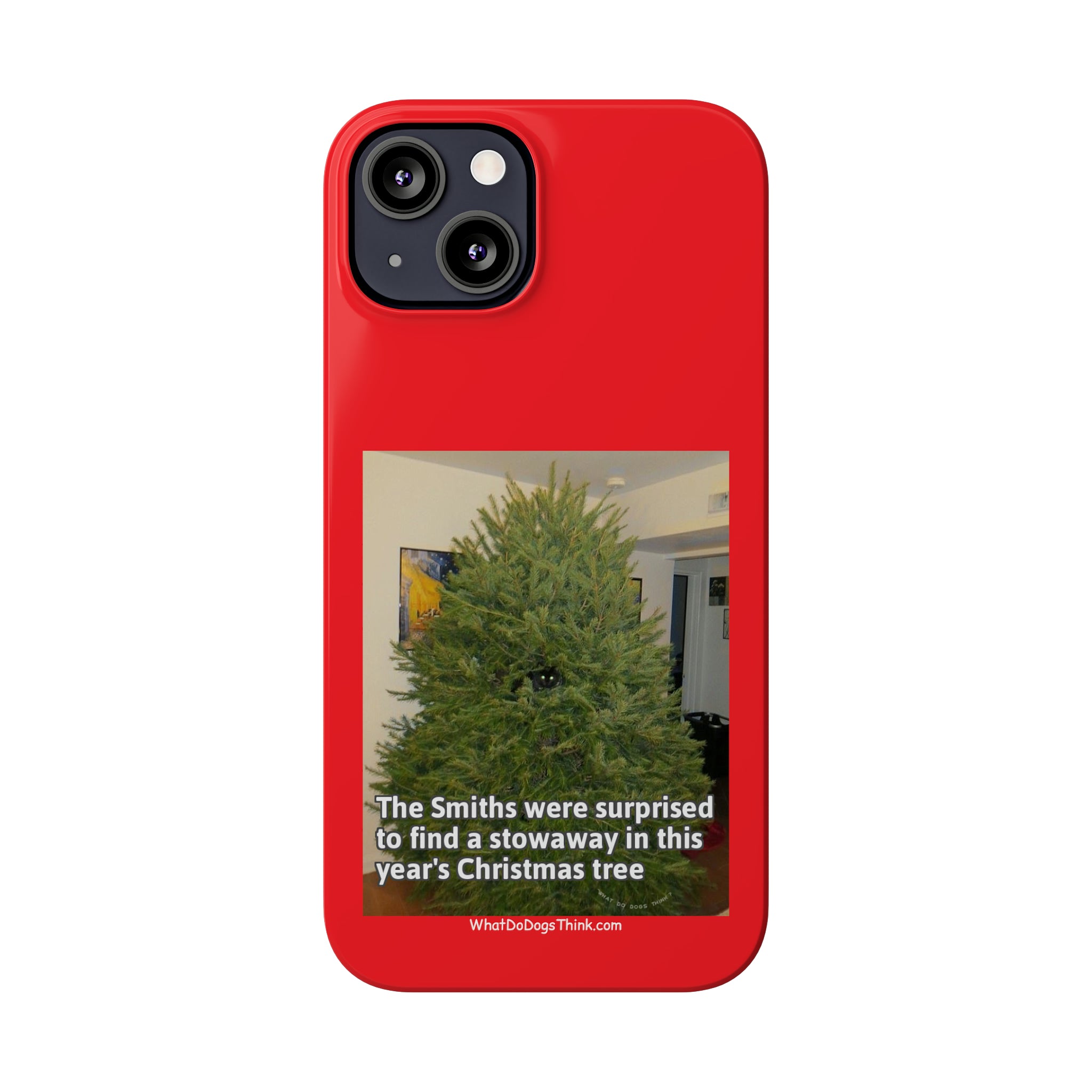 Stowaway Cat Red Slim Phone Case