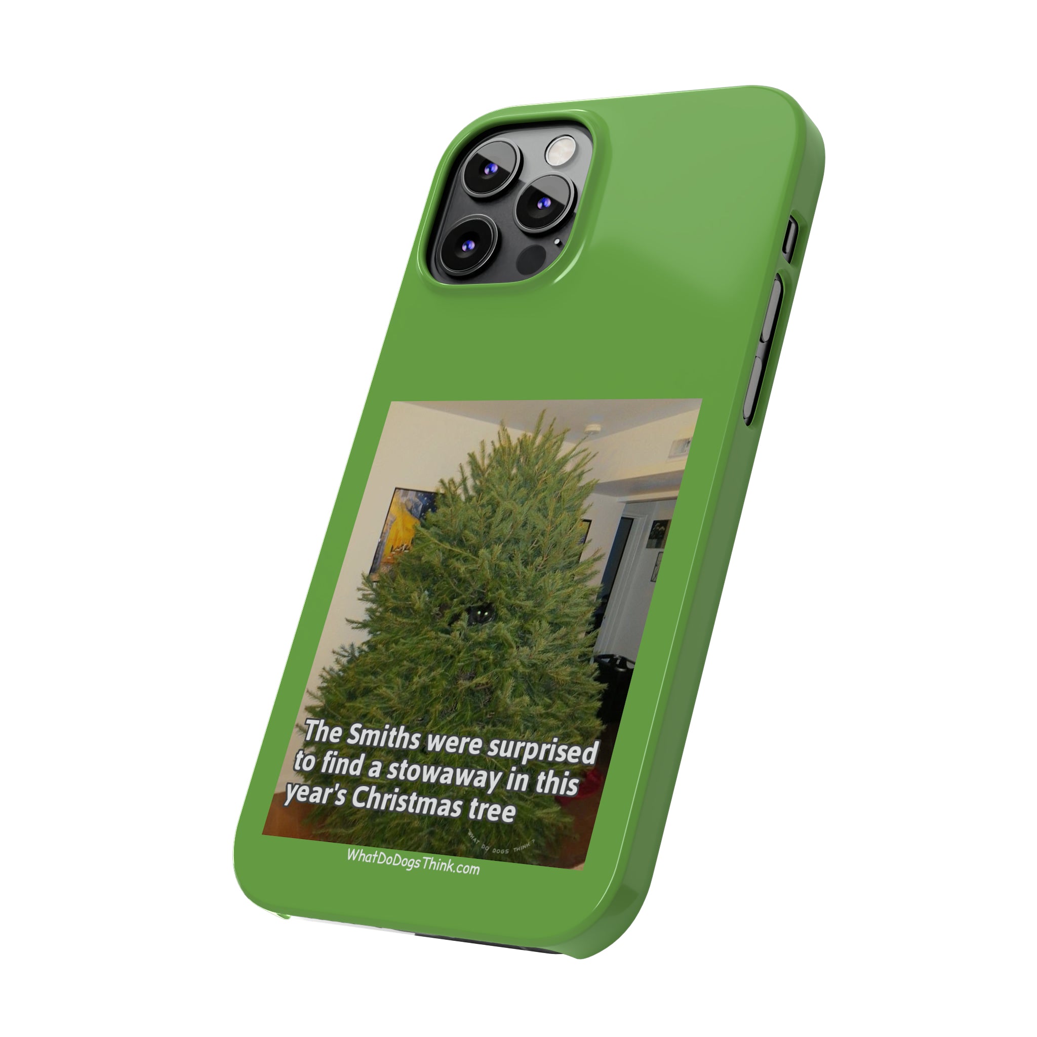 Stowaway Cat Green Slim Phone Case