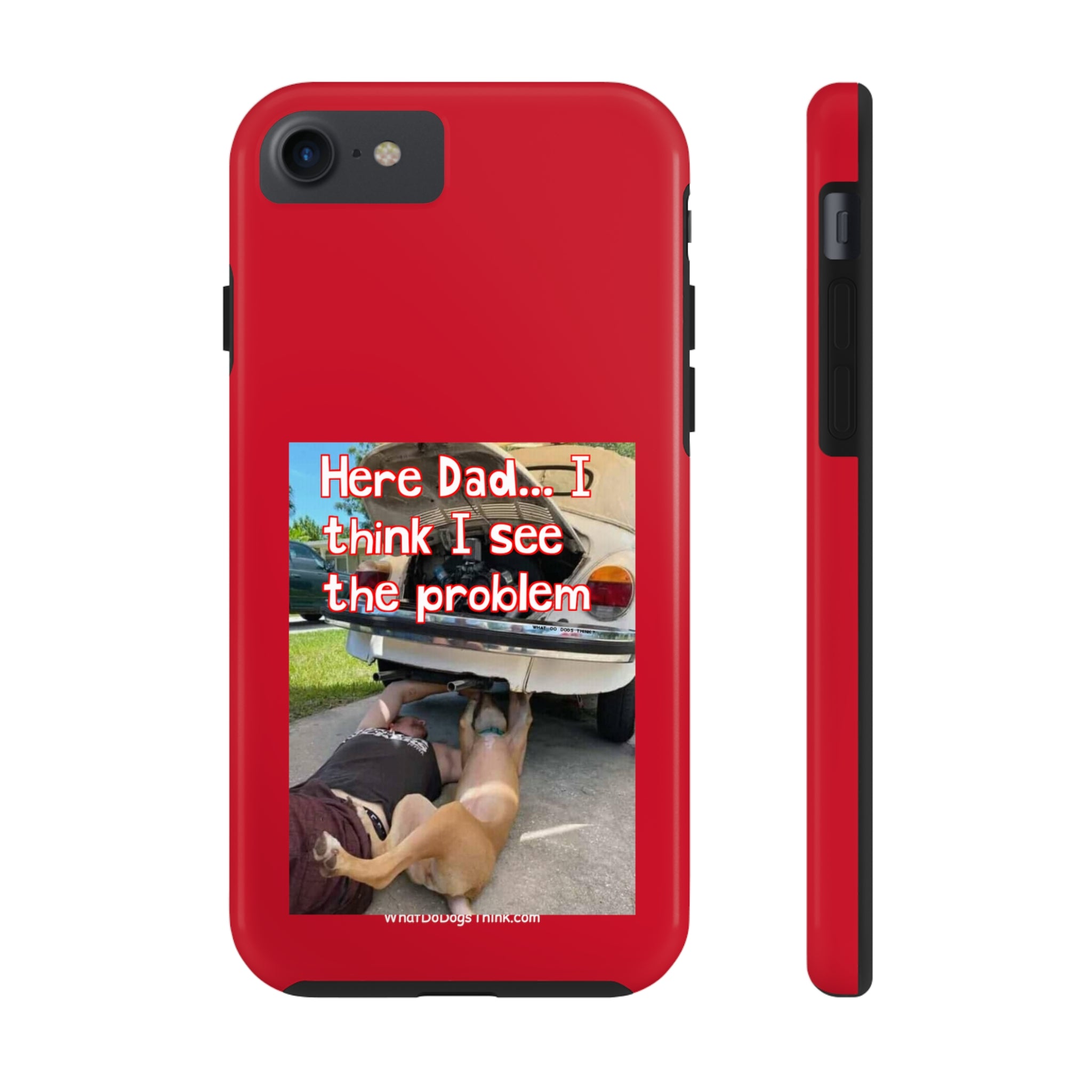 Here Dad Red Tough Phone Cases