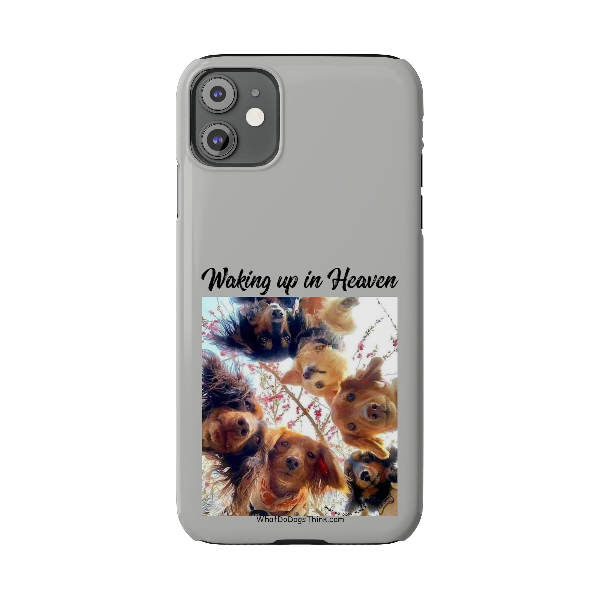 Waking Up In Heaven Grey Slim Phone Cases