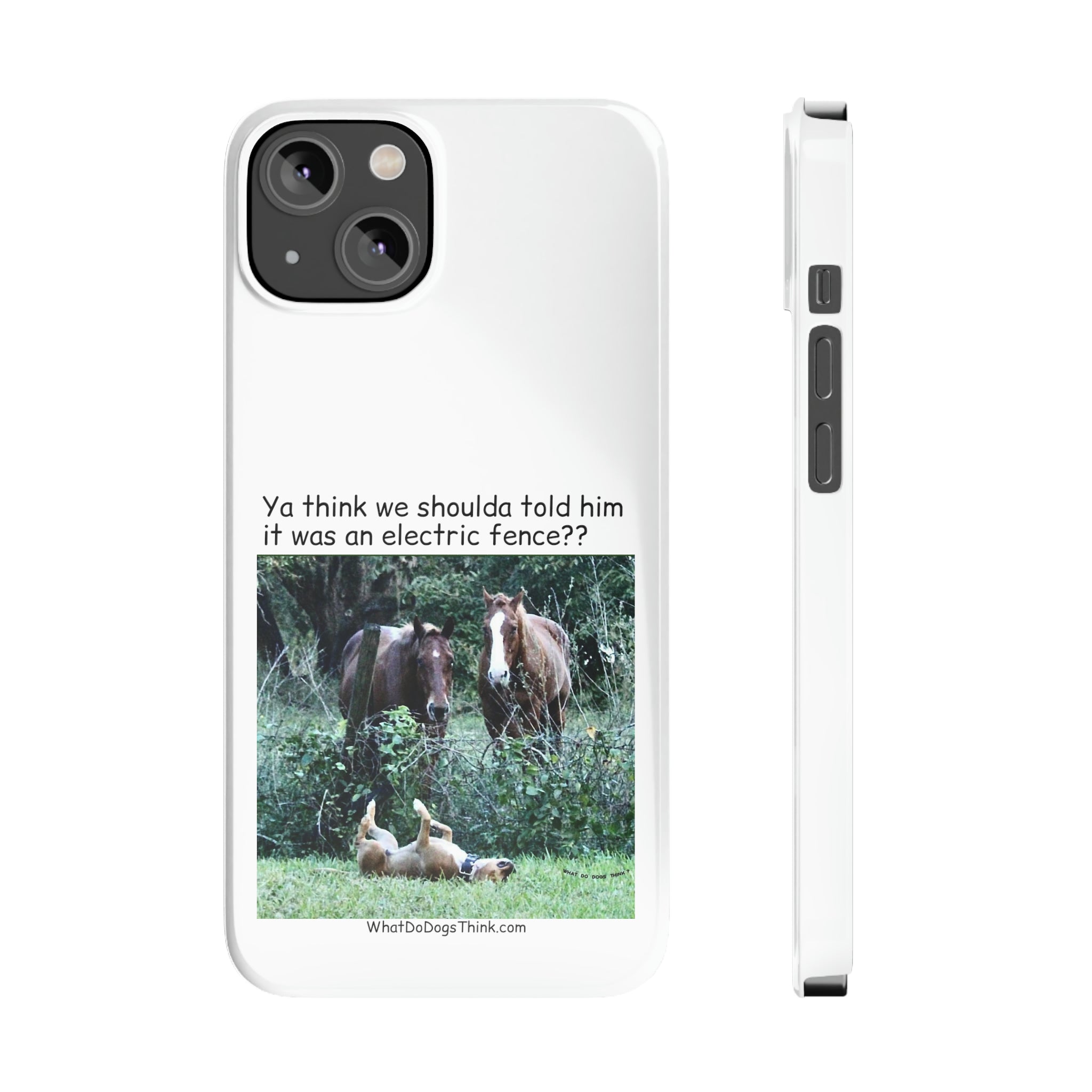 Electric Fence White Slim Phone Case