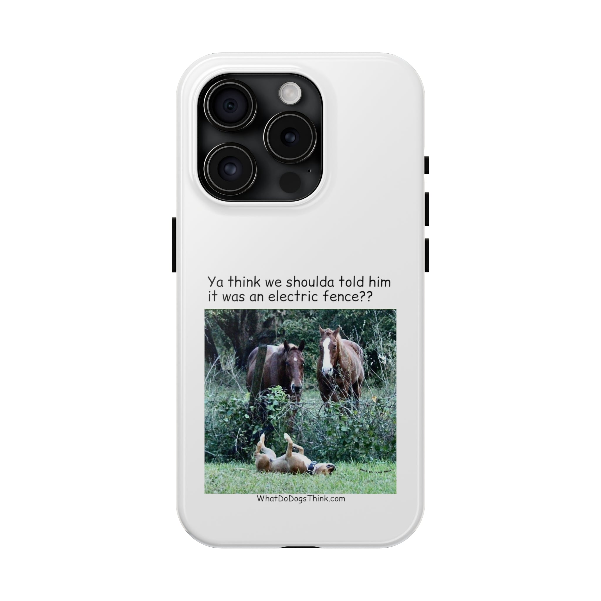 Electric Fence White Tough Phone Cases