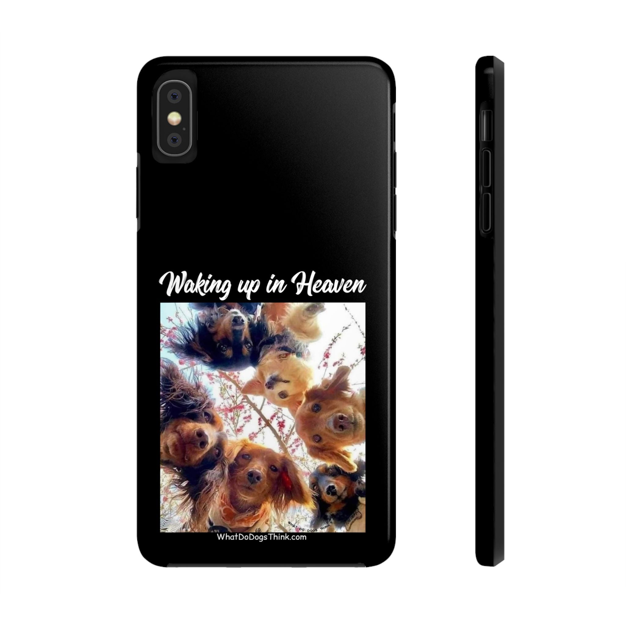 Waking Up in Heaven Black Tough Phone Cases
