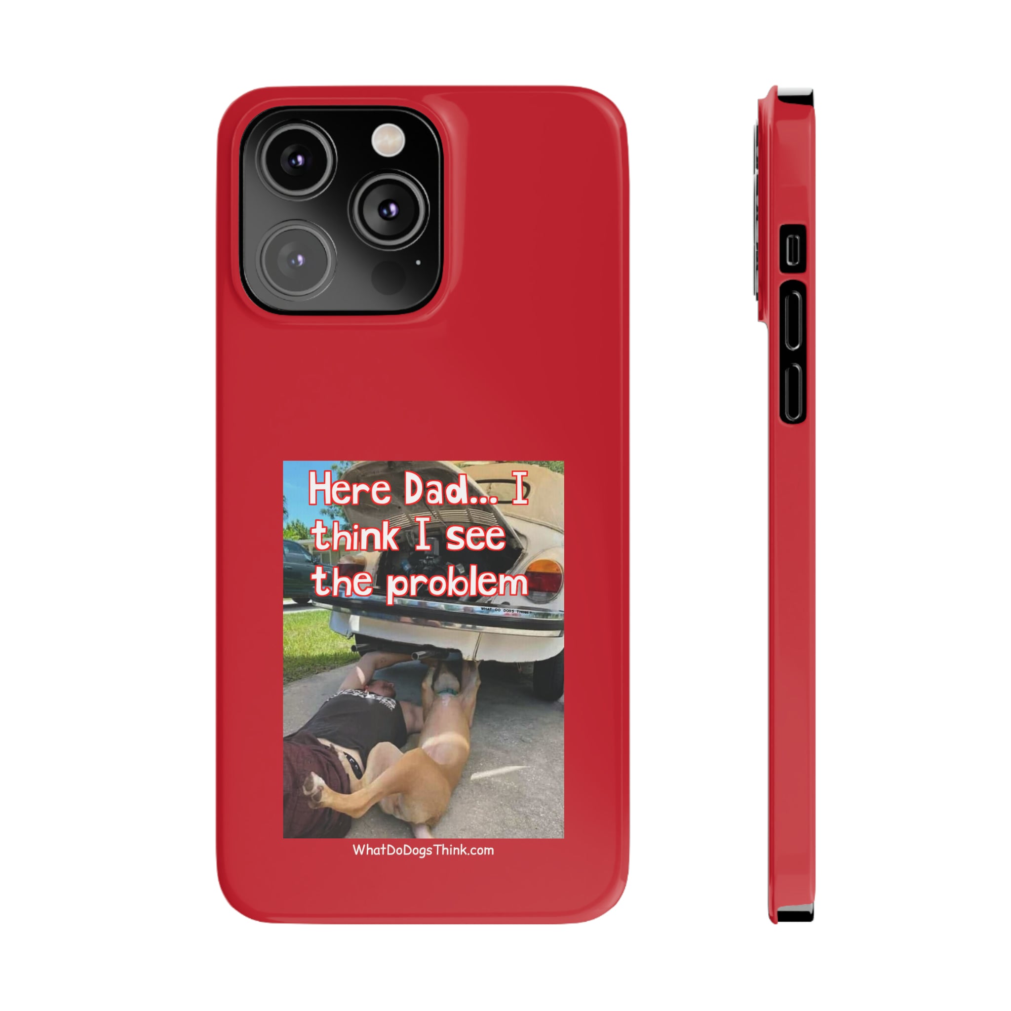 Here Dad Red Slim Phone Cases