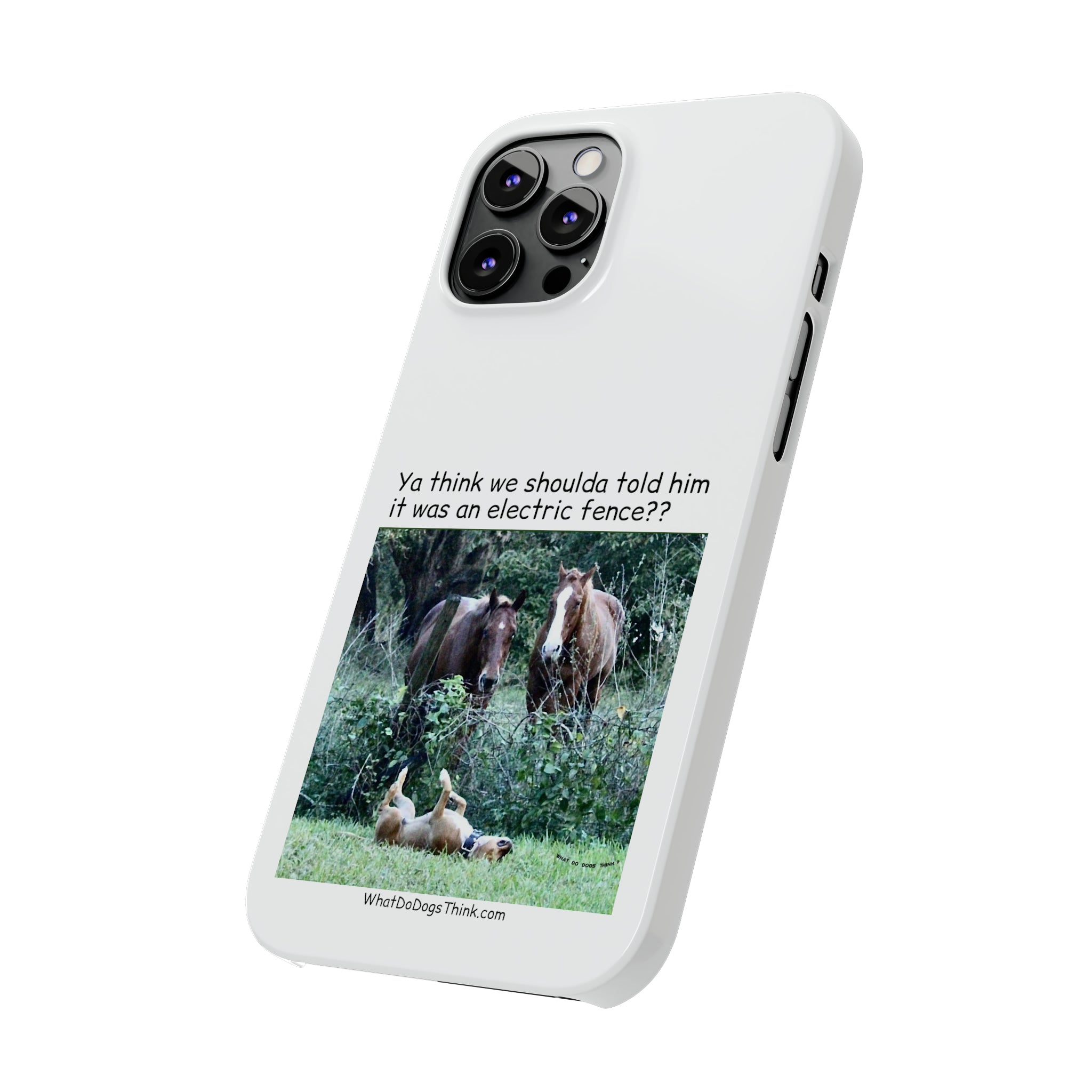 Electric Fence White Slim Phone Case