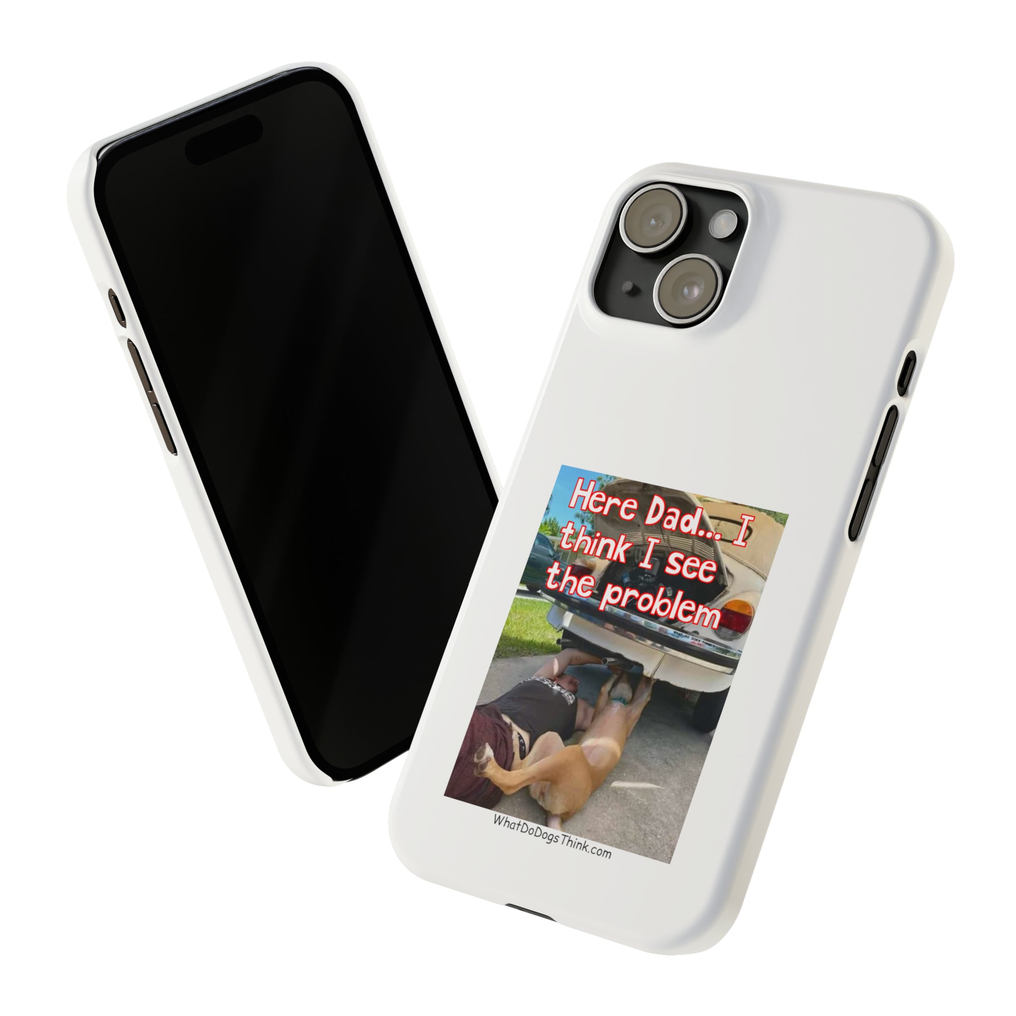 Here Dad White Slim Phone Cases
