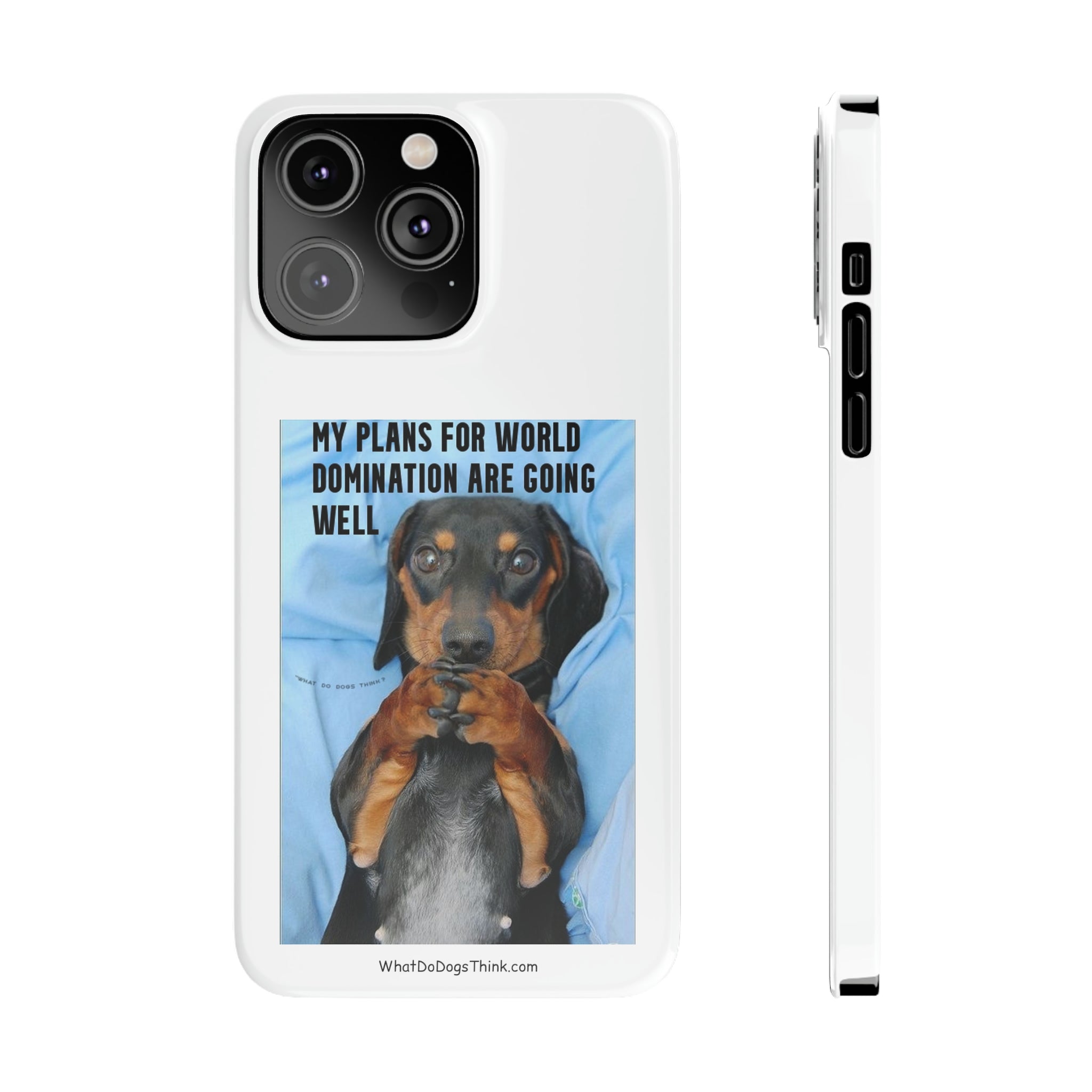 World Domination White Slim Phone Cases