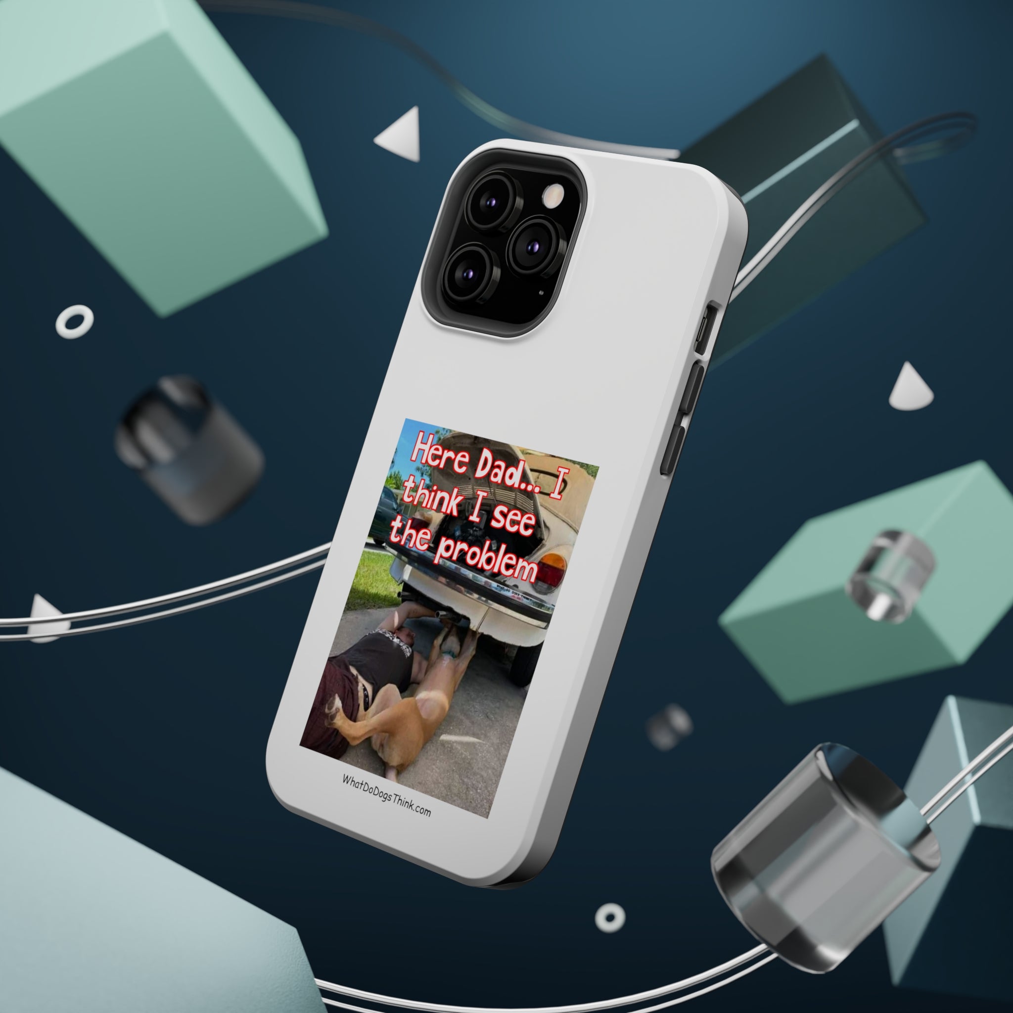 Here Dad White MagSafe Tough Cases