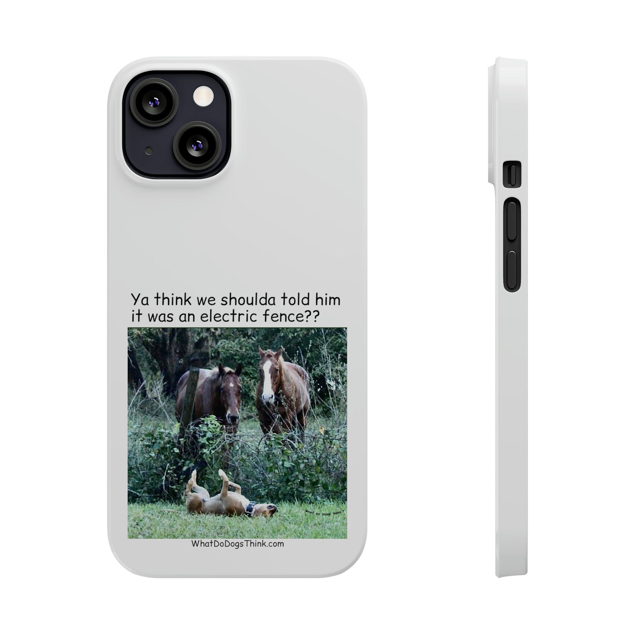 Electric Fence White Slim Phone Case