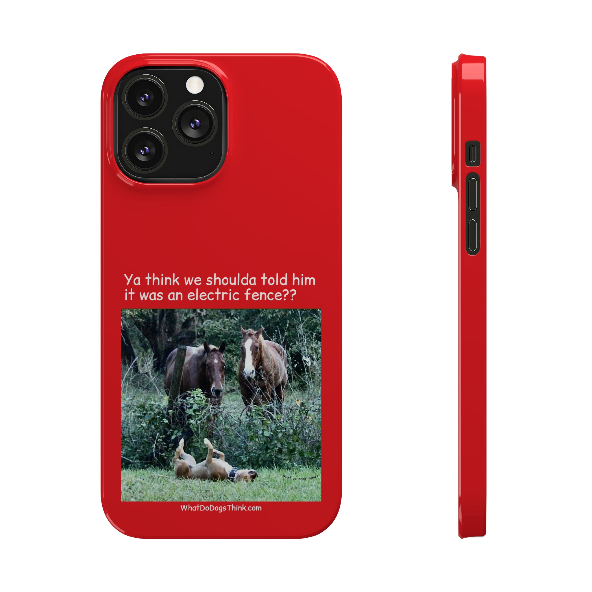 Electric Fence Red Slim Phone Case