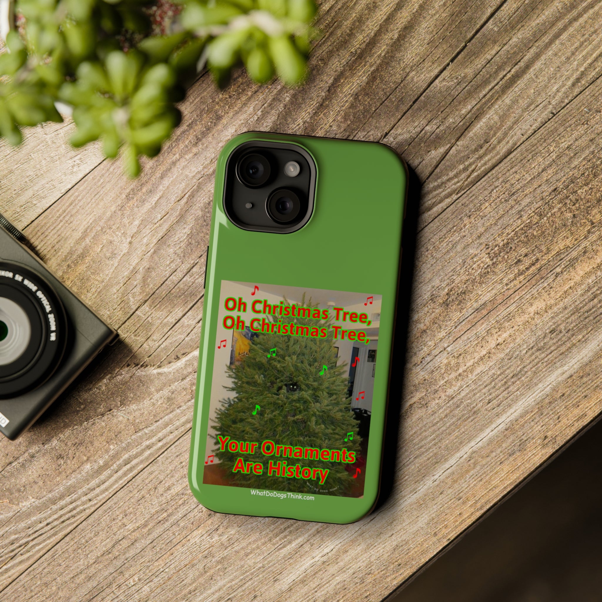 Christmas Tree Cat Green MagSafe Tough Case