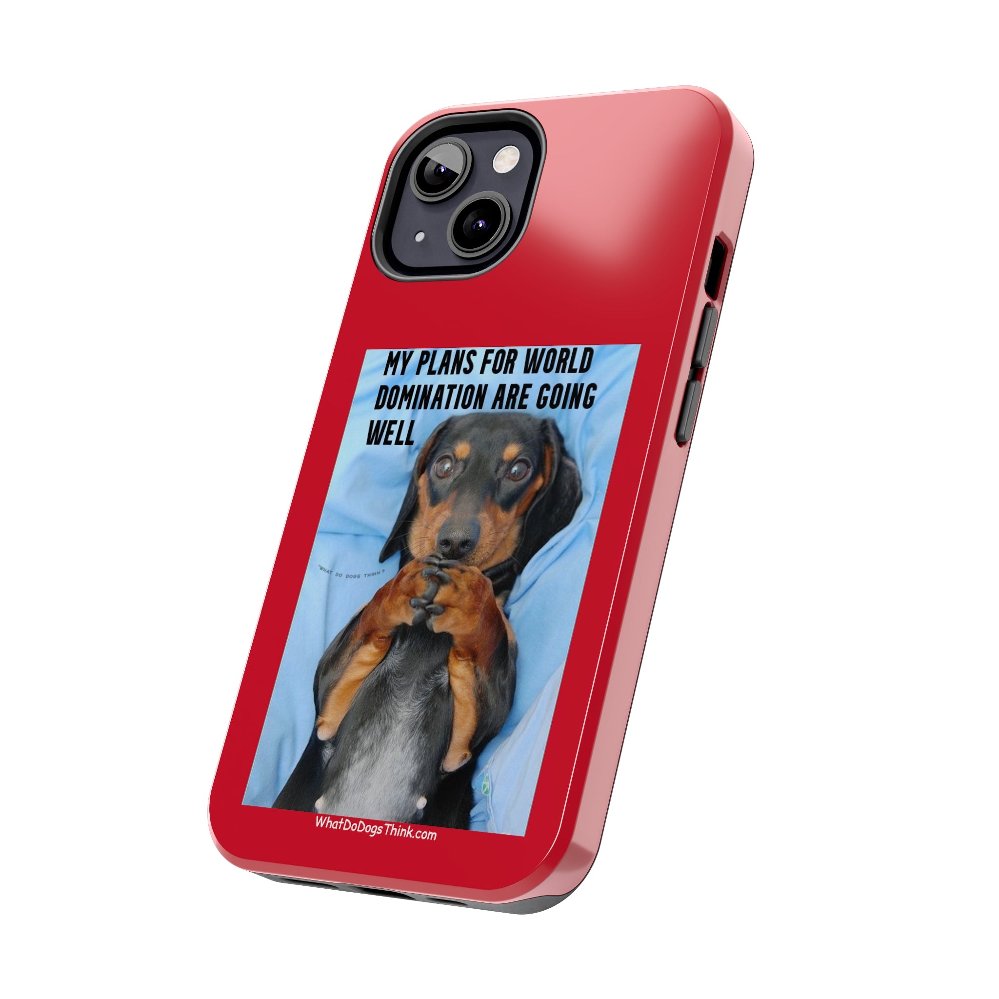 World Domination Red Tough Phone Cases