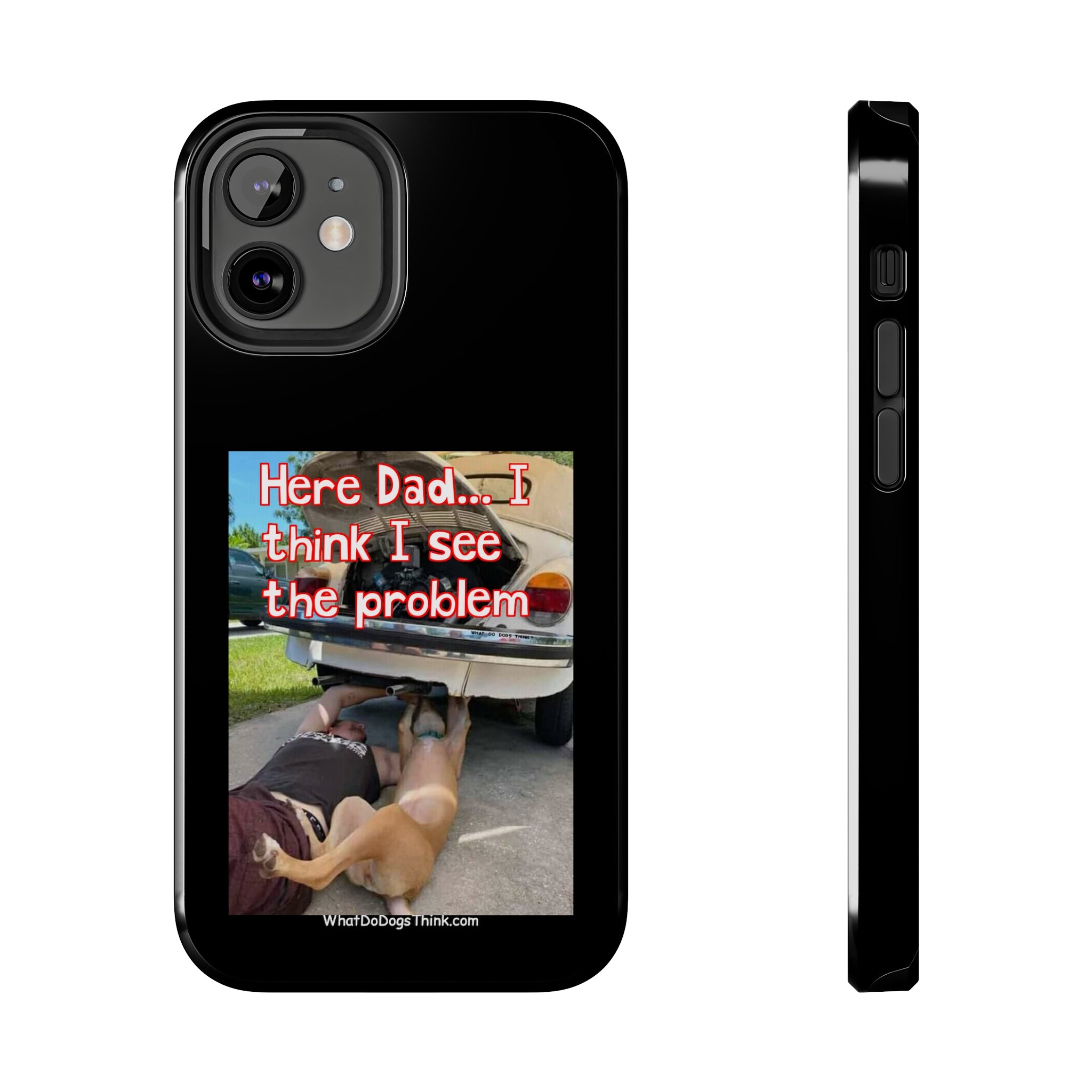 Here Dad Black Tough Phone Cases