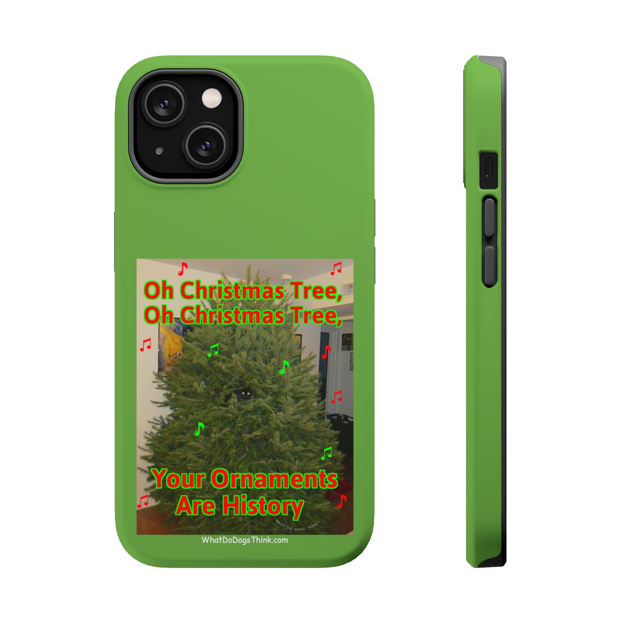 Christmas Tree Cat Green MagSafe Tough Case