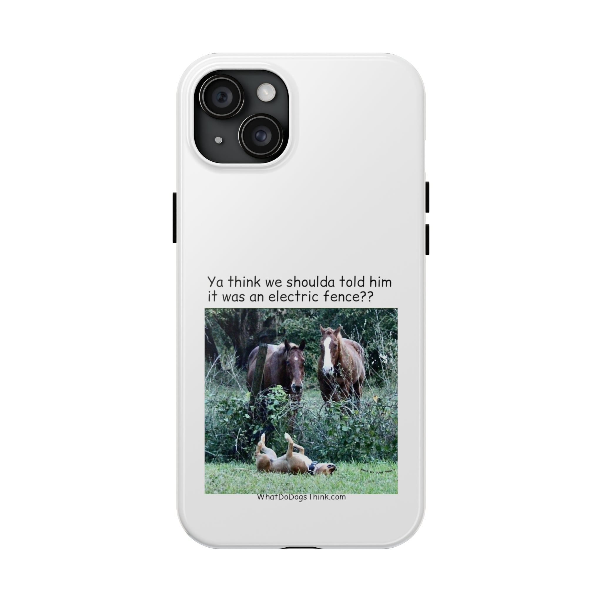 Electric Fence White Tough Phone Cases
